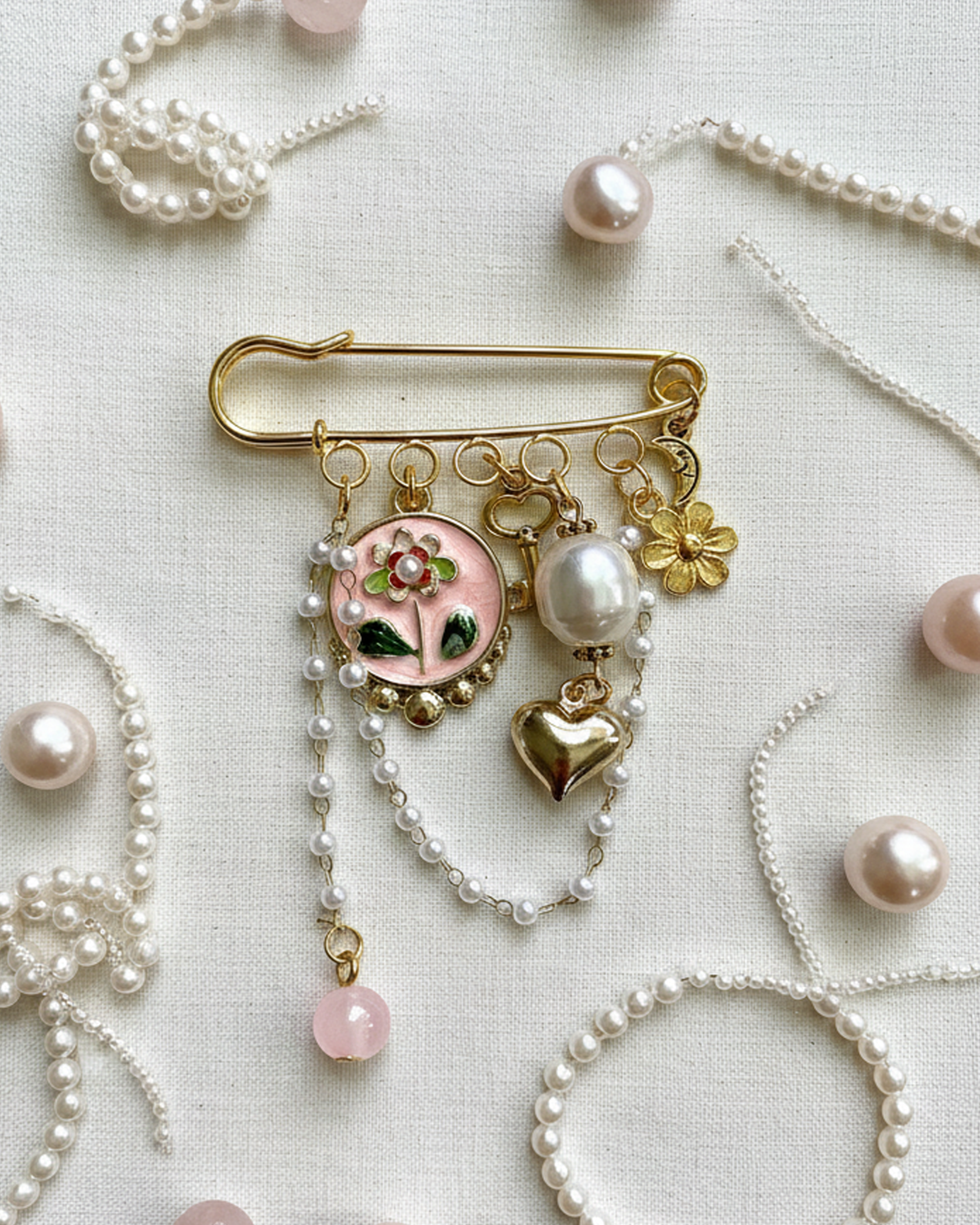 Blush Petal Devotion Pin
