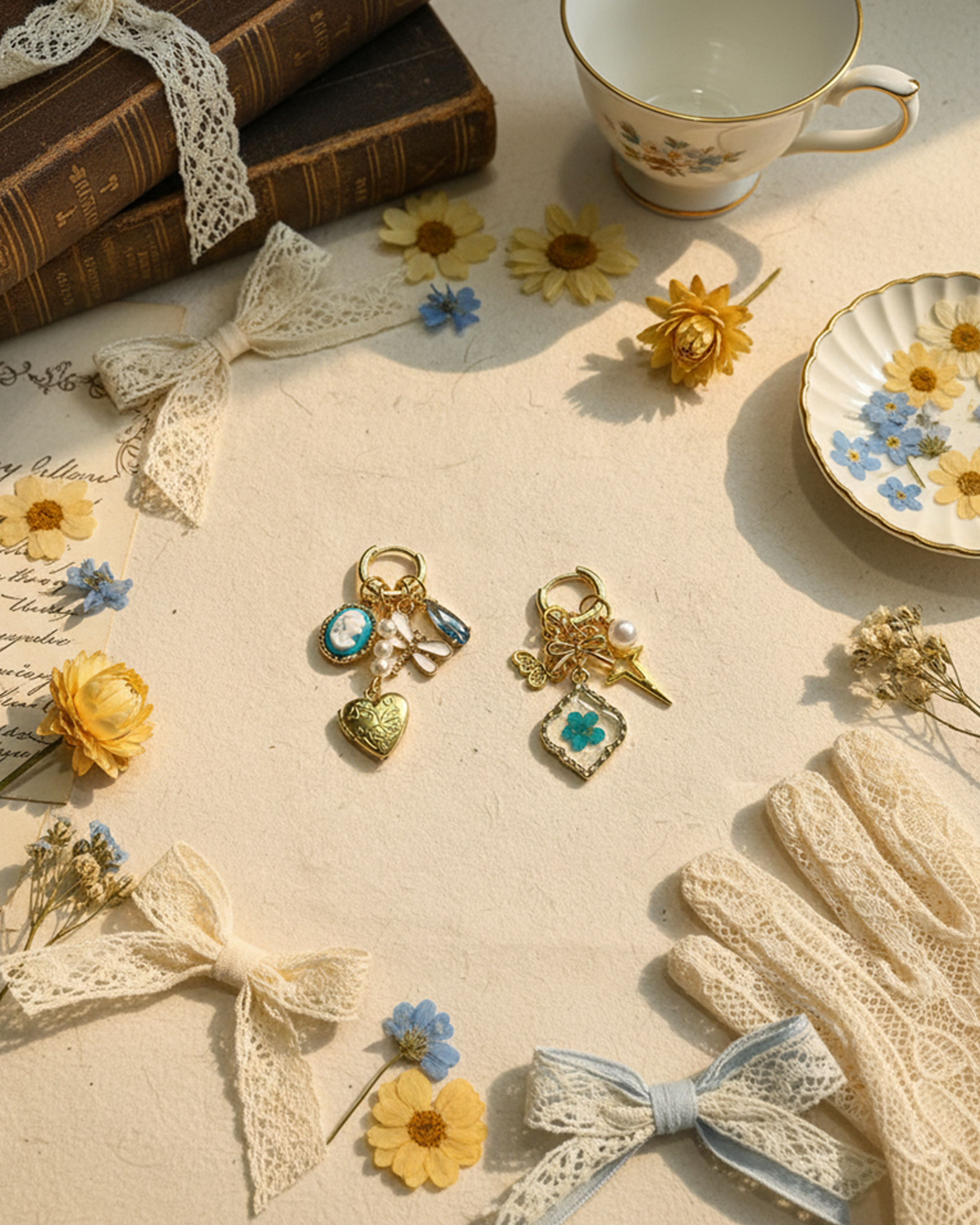 A Locket in the Garden Earrings