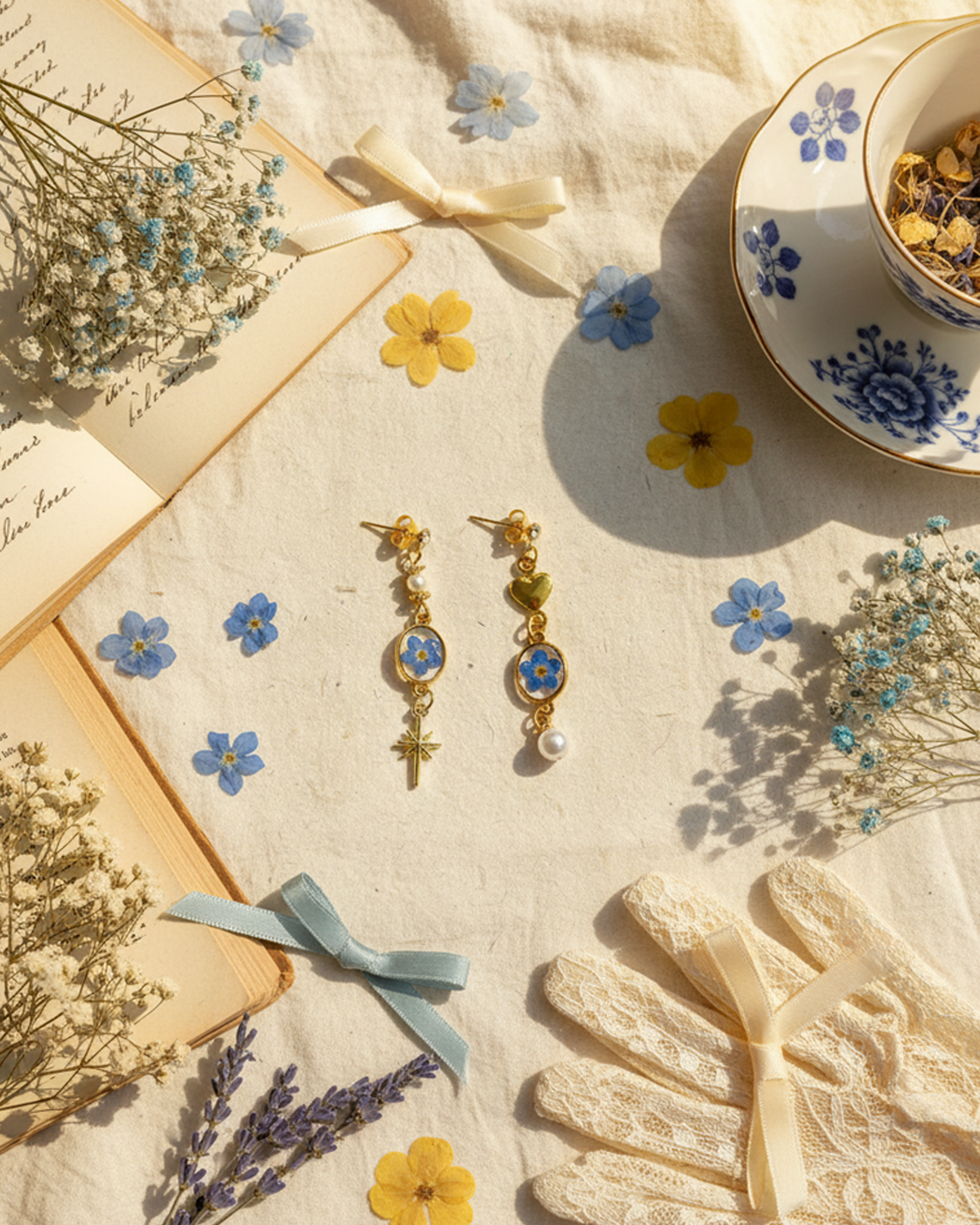 Forget-Me-Not Keepsake Earrings
