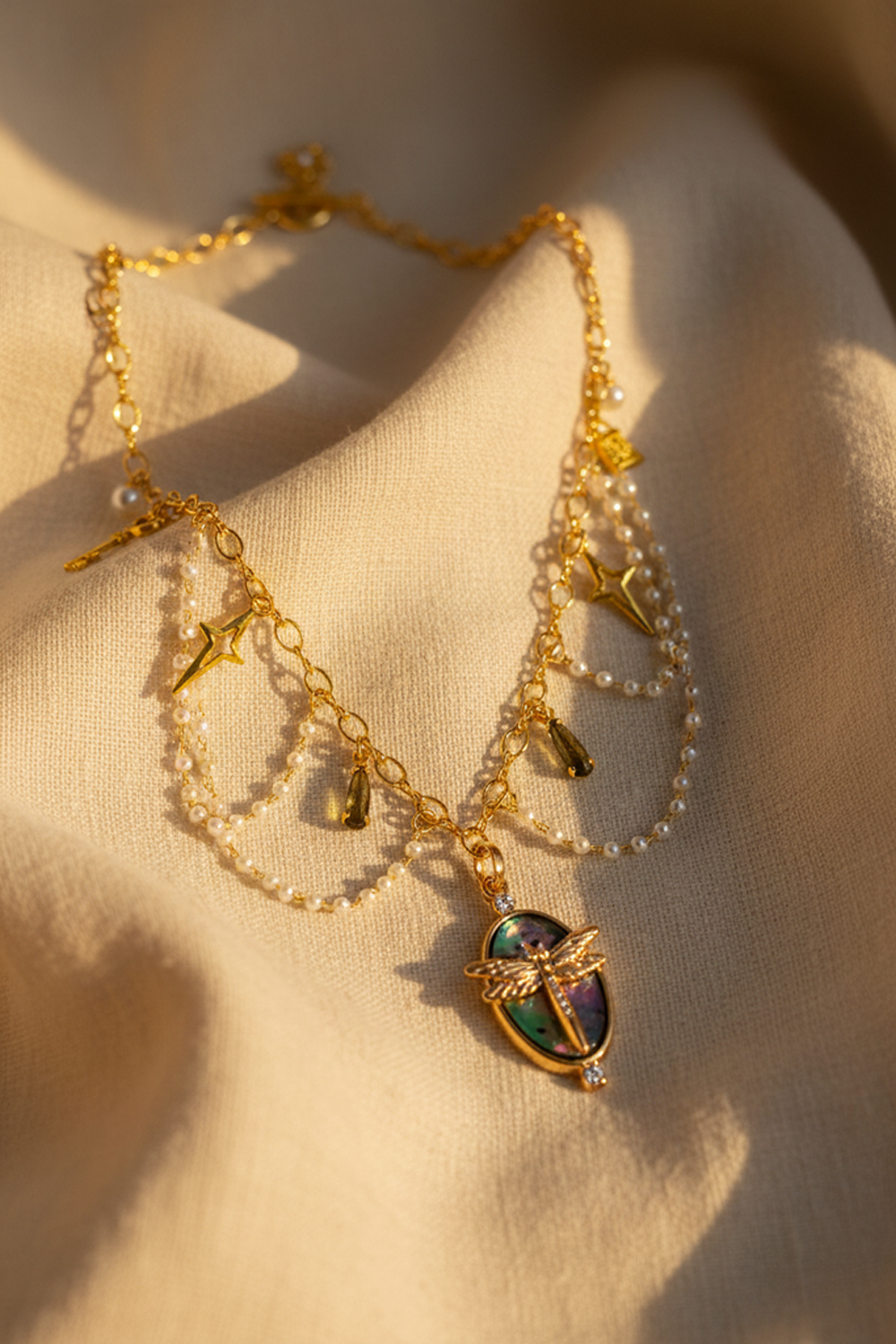 Royal Dragonfly Statement Necklace