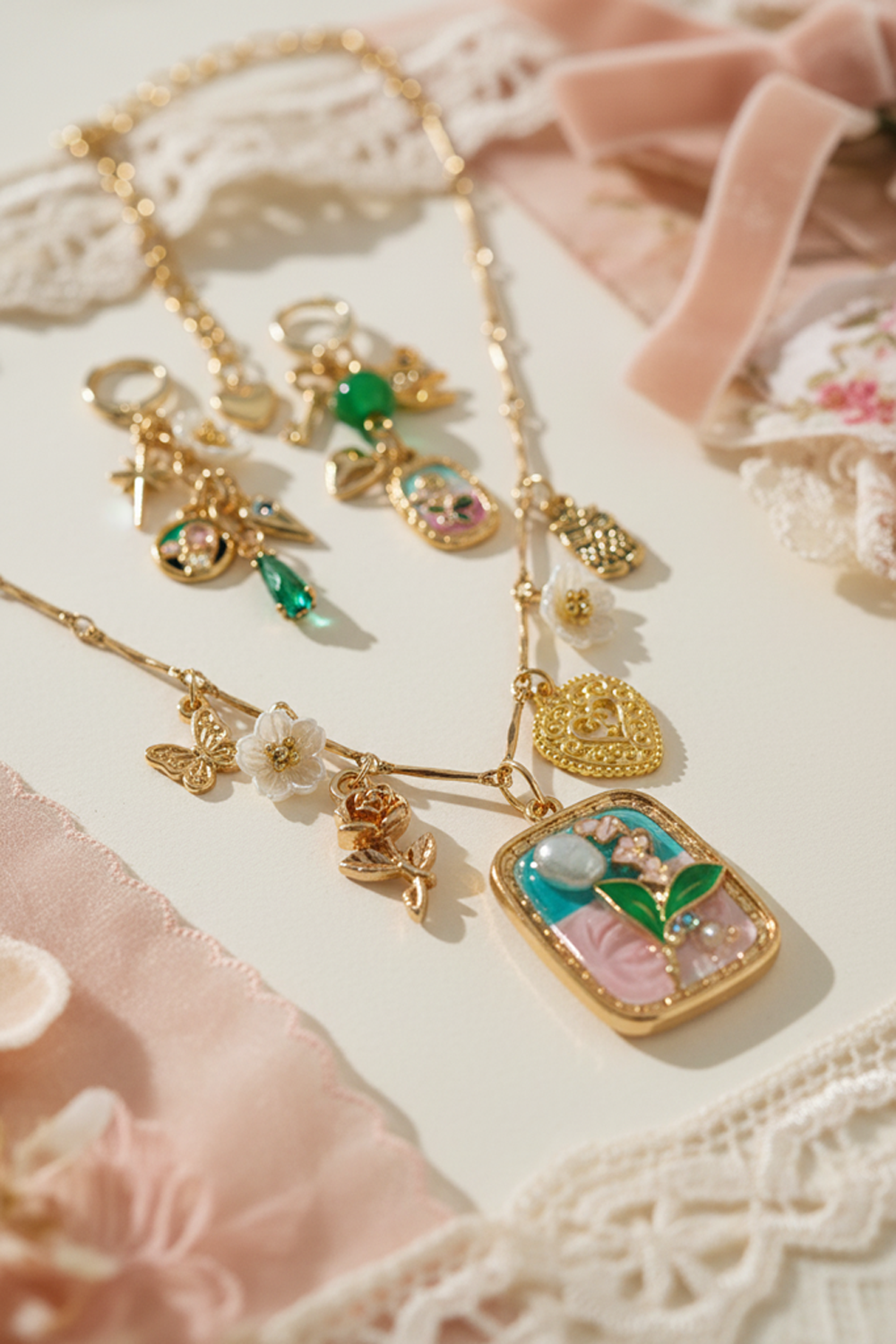 A Soft Garden Charm Set