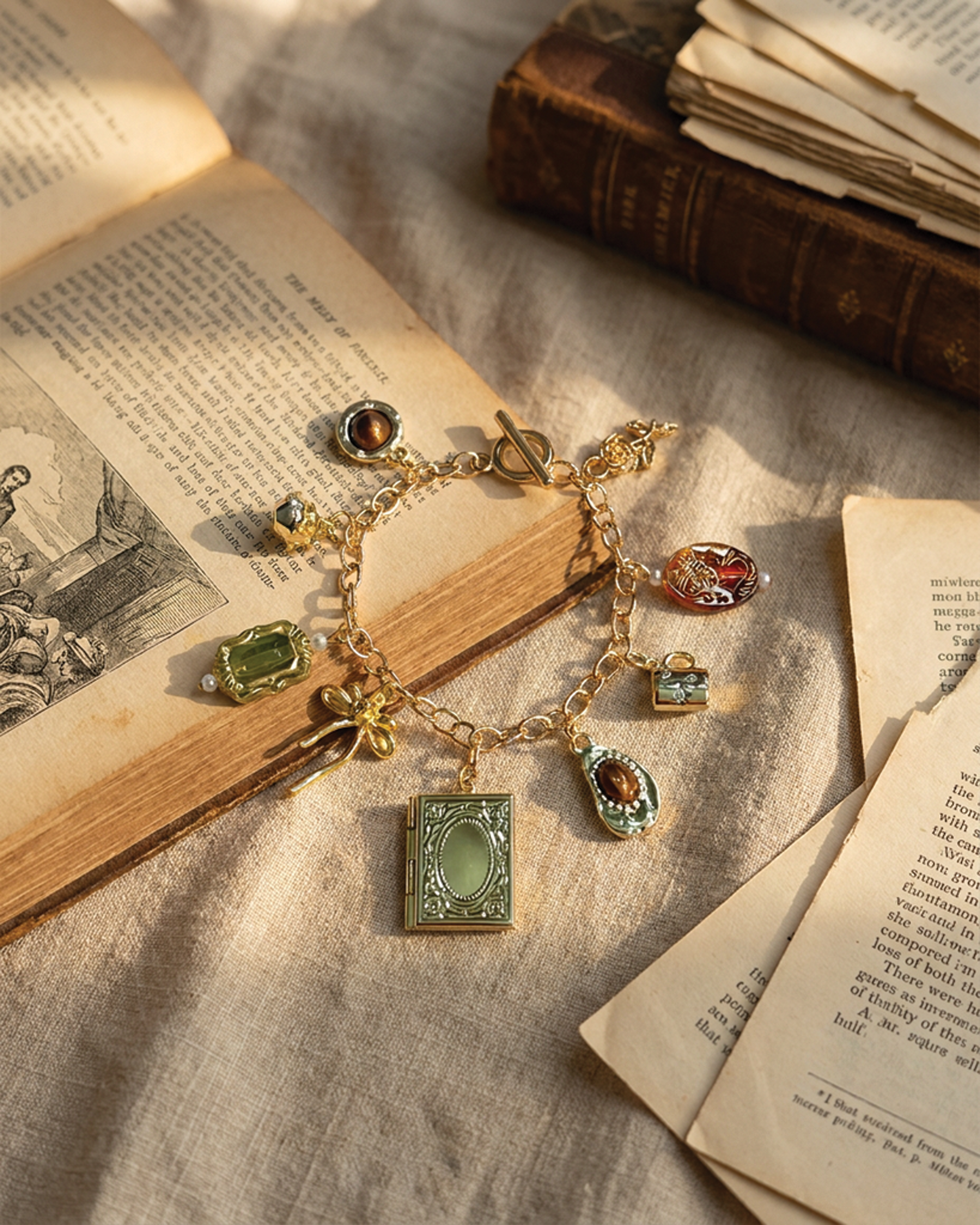 A Book For You Charm Bracelet