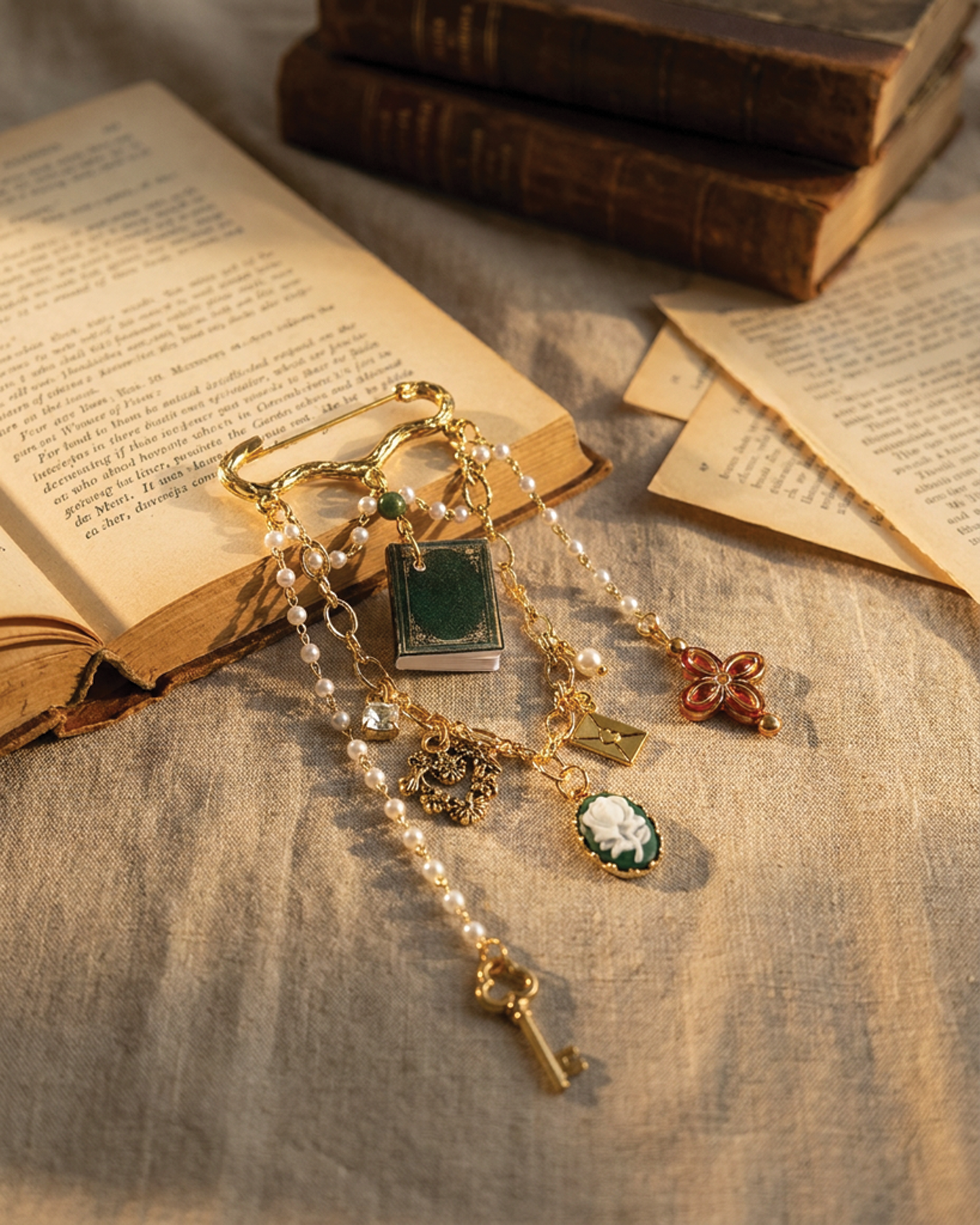 Written in My Own Hand Charm Brooch