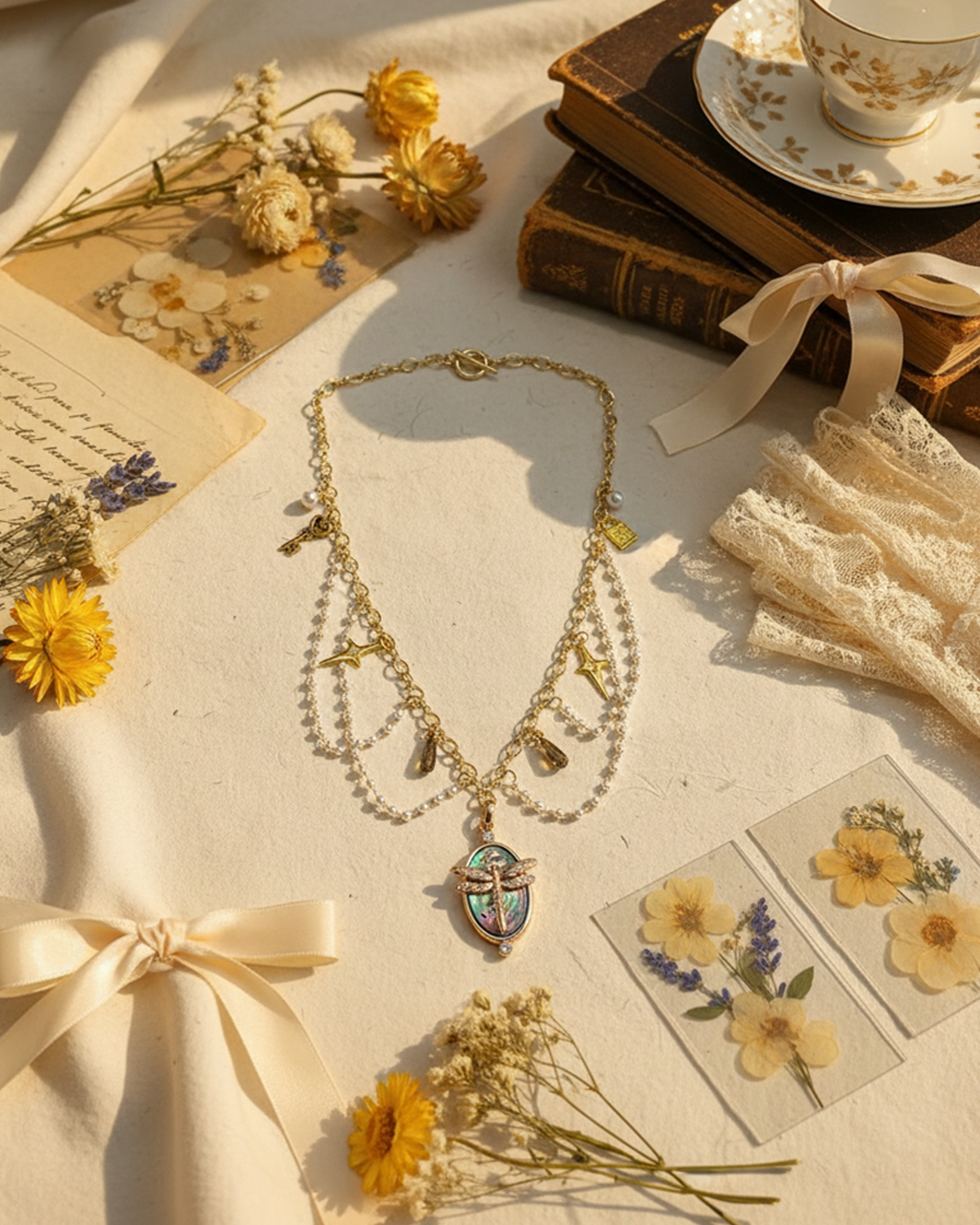 Royal Dragonfly Statement Necklace