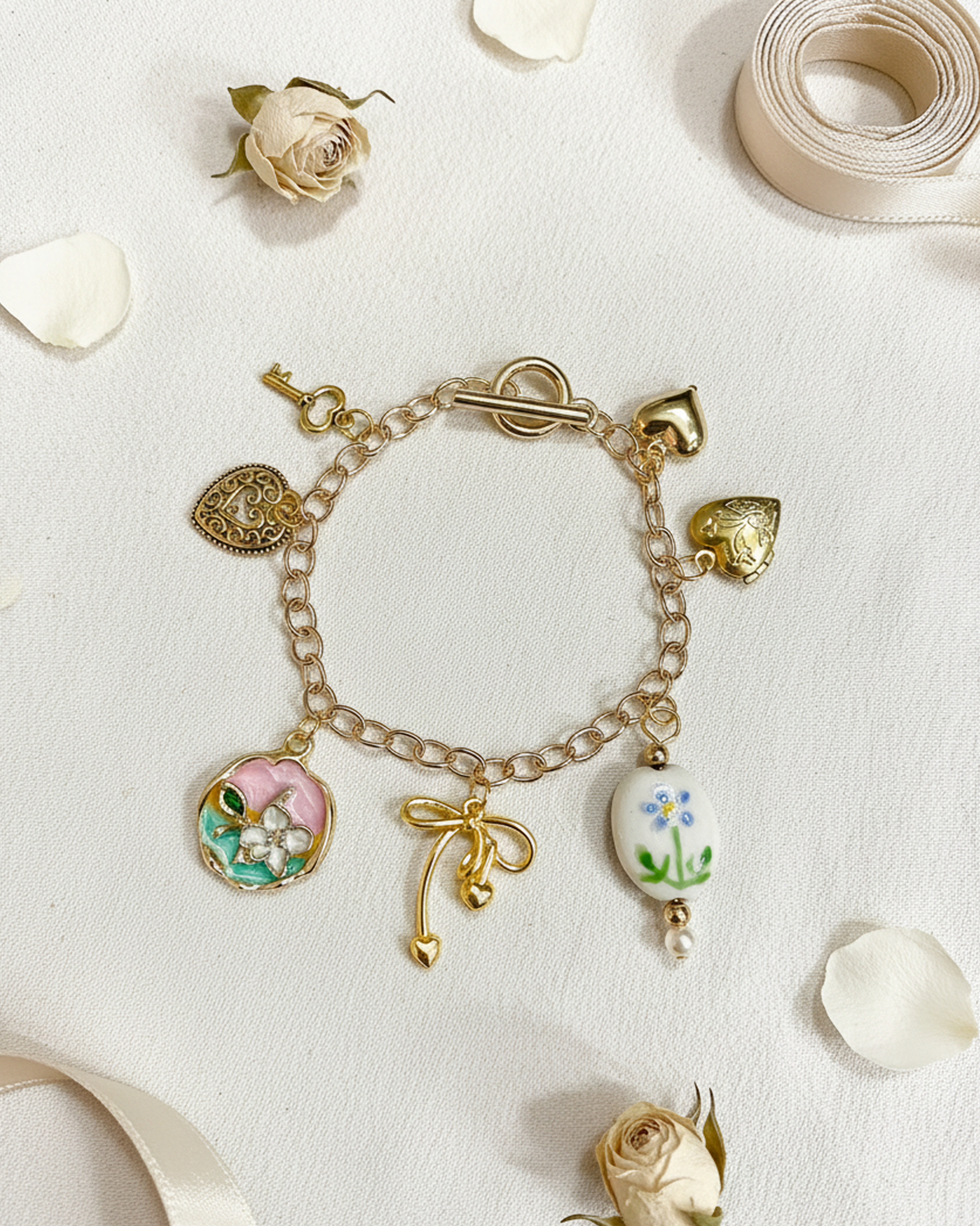 Wildflower Keepsake Charm Bracelet