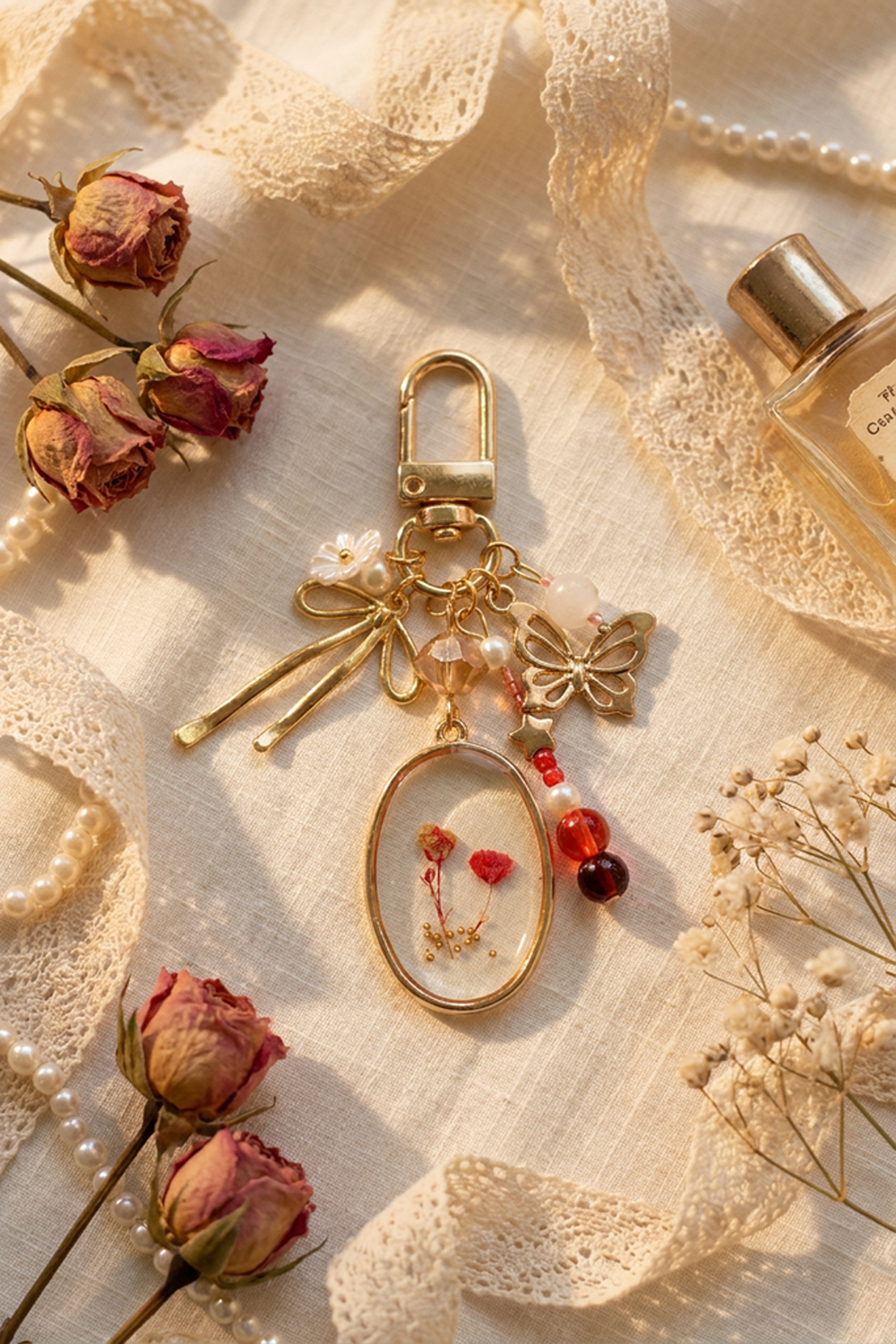A Bloom Beneath Starlight Bag Charm