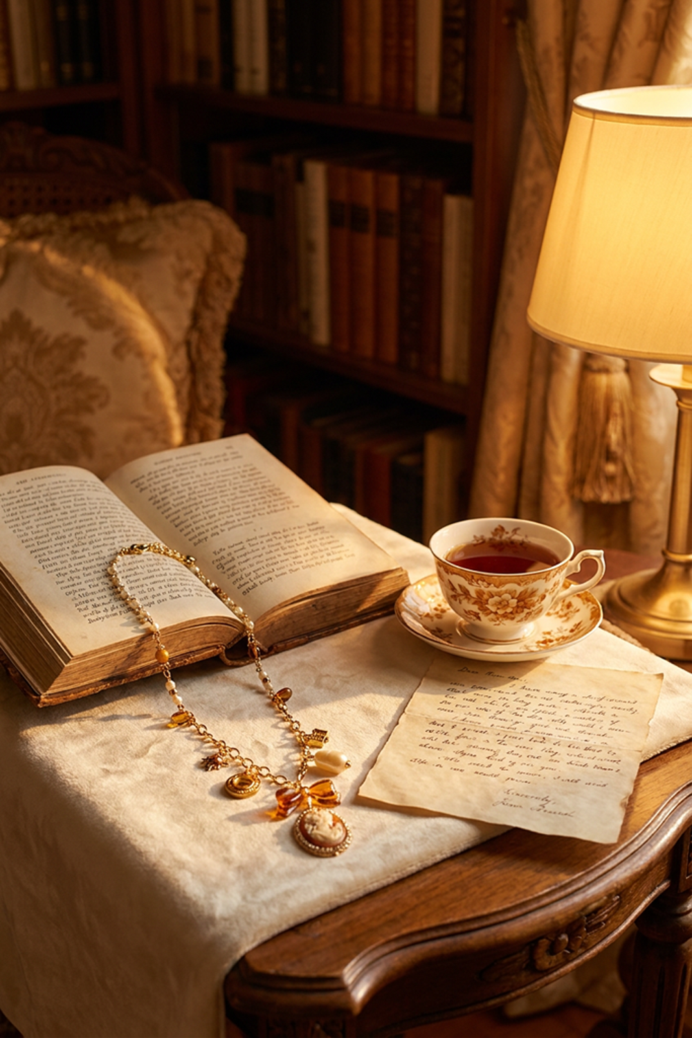 Afternoon Tea in the Reading Room Necklace