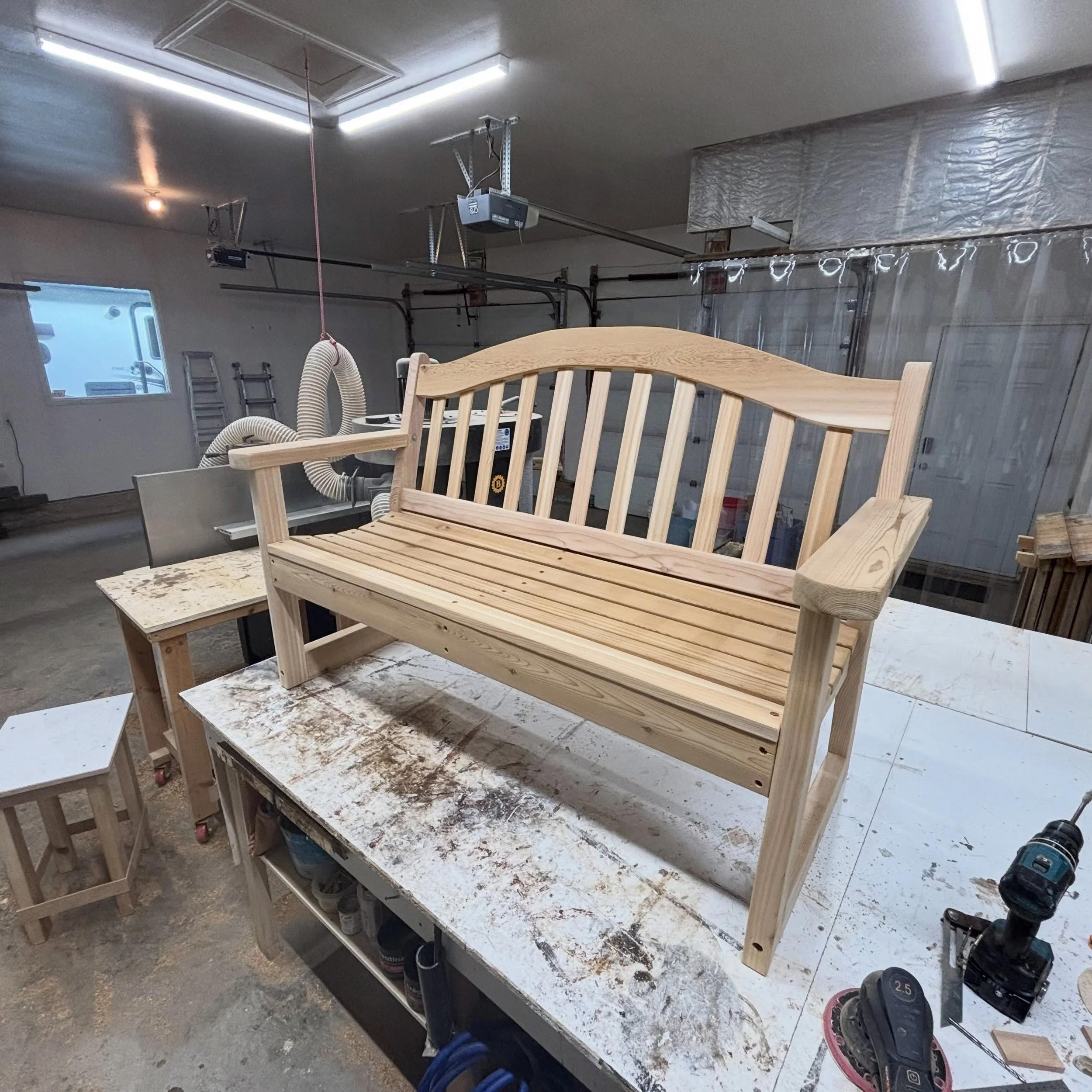 Porch seat complete, now it&rsquo;s time to make it glide. 

#mpwdesigns