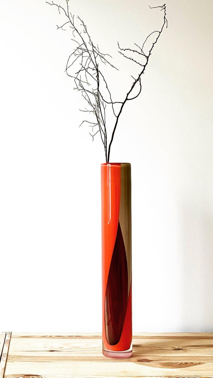 Sattin - Opaque Coral / Smoky Grey (60 cm) for Private Client (Zürich)