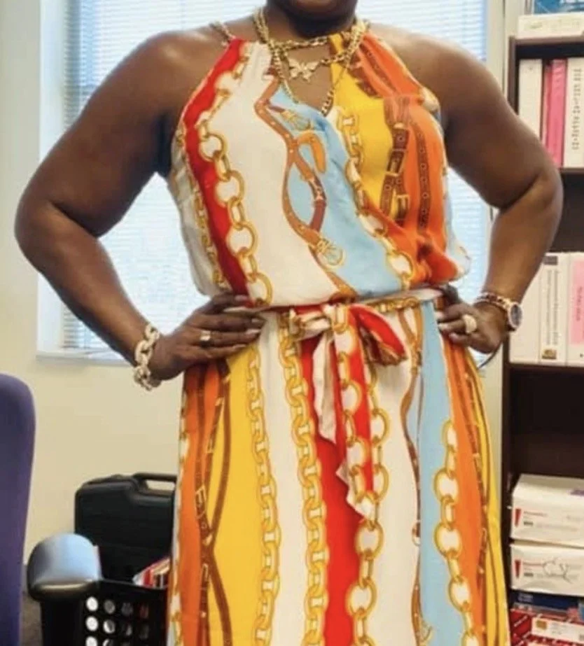 Vibrant Chain Print Dress