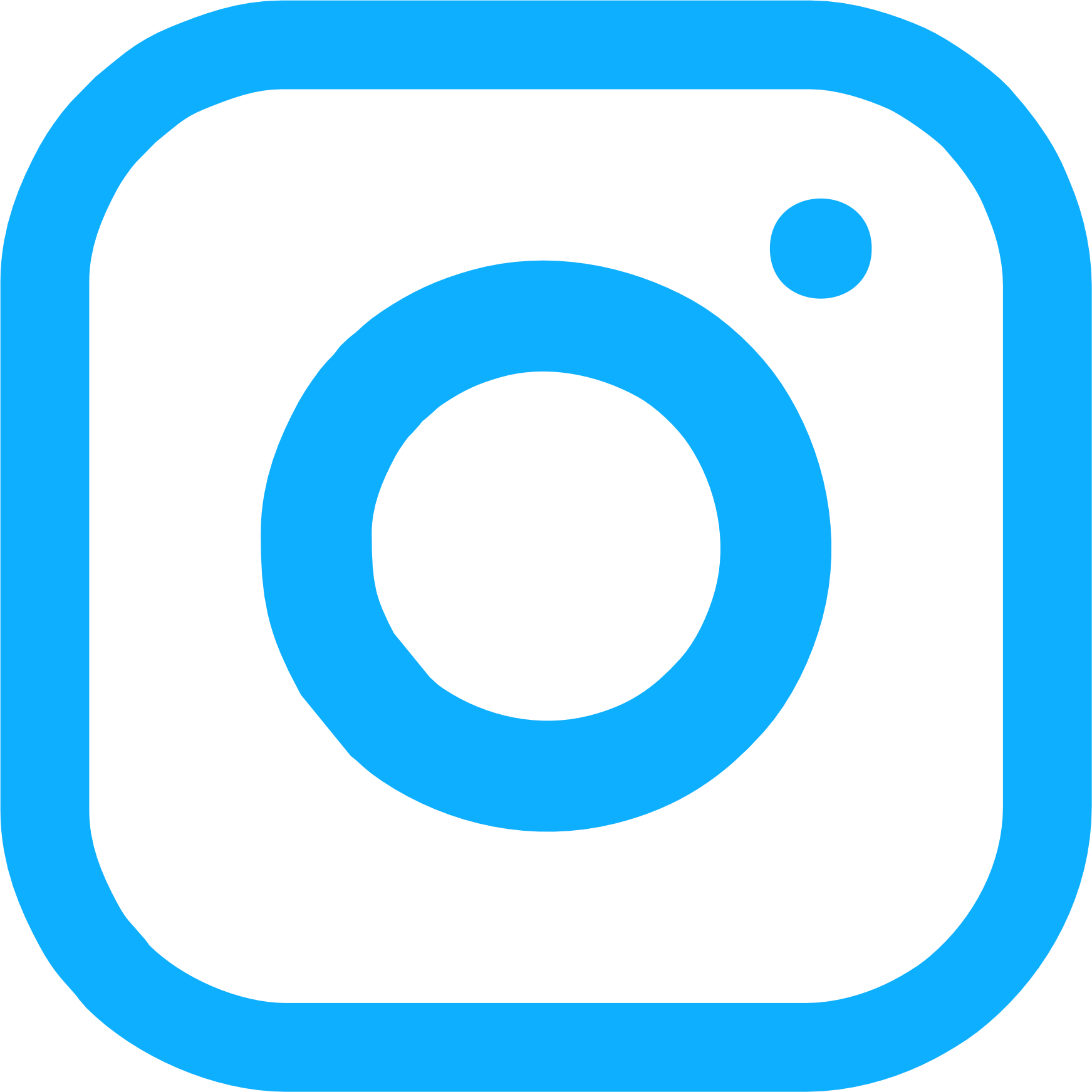 Instagram logo in white and blue