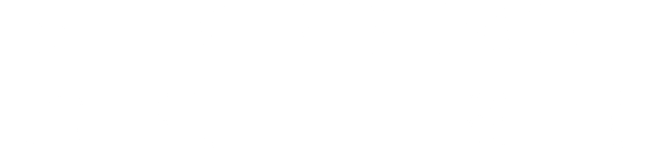 Bold white text on a black background reading 'Site Leveling & grading done right the first time.