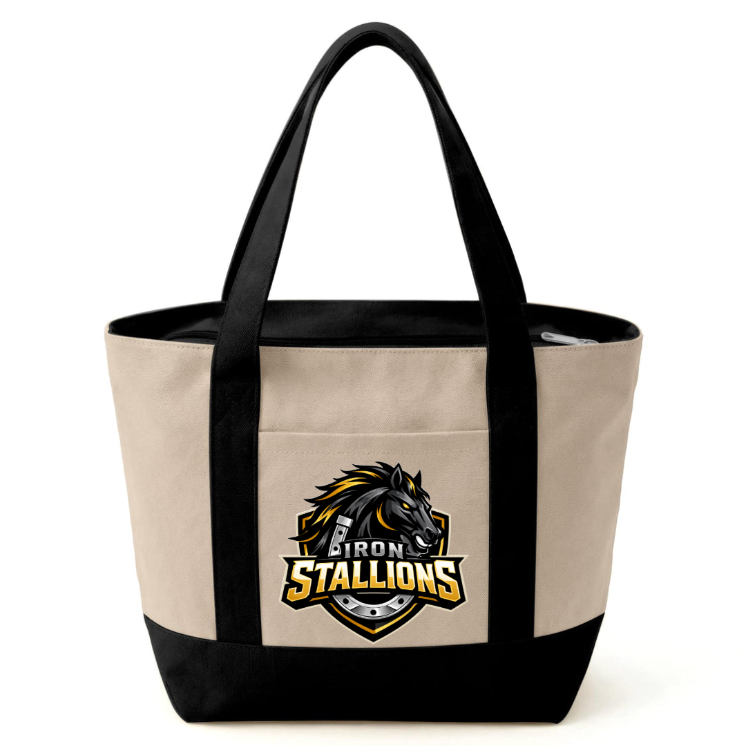 The Iron Stallions Mini Zip-Top Canvas Tote