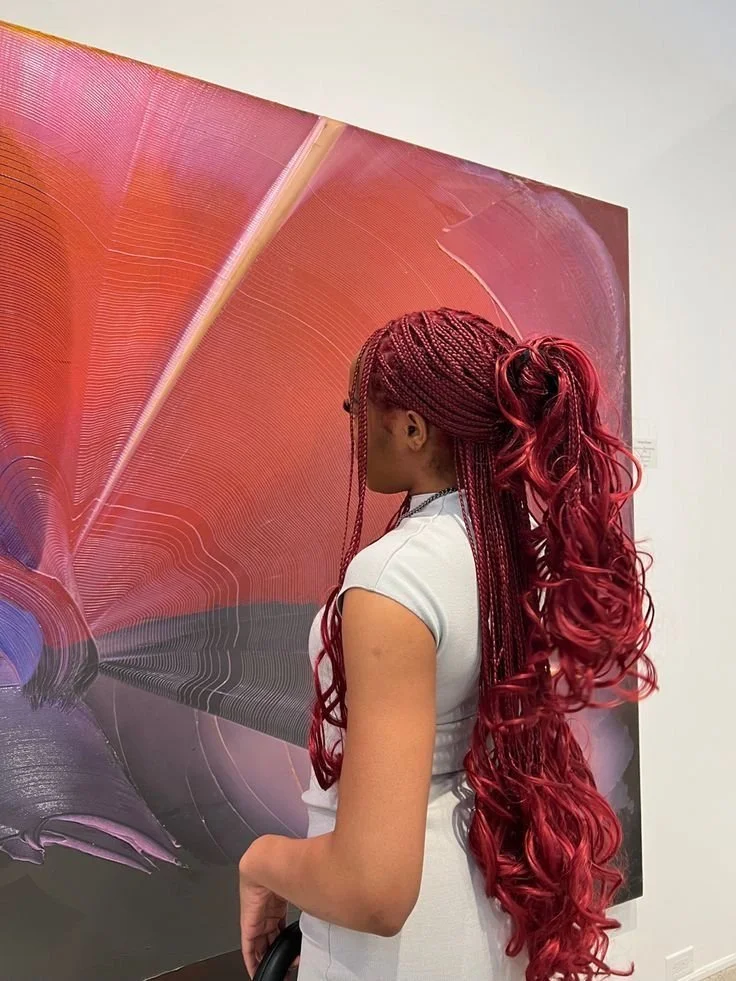 The French Curl Collection 
Name: The Parisian Spiral

Description: "Inspired by sophistication, this silhouette features sleek, precise braiding that transitions into generous, romantic spirals. The dramatic volume at the ends provides a soft, femin