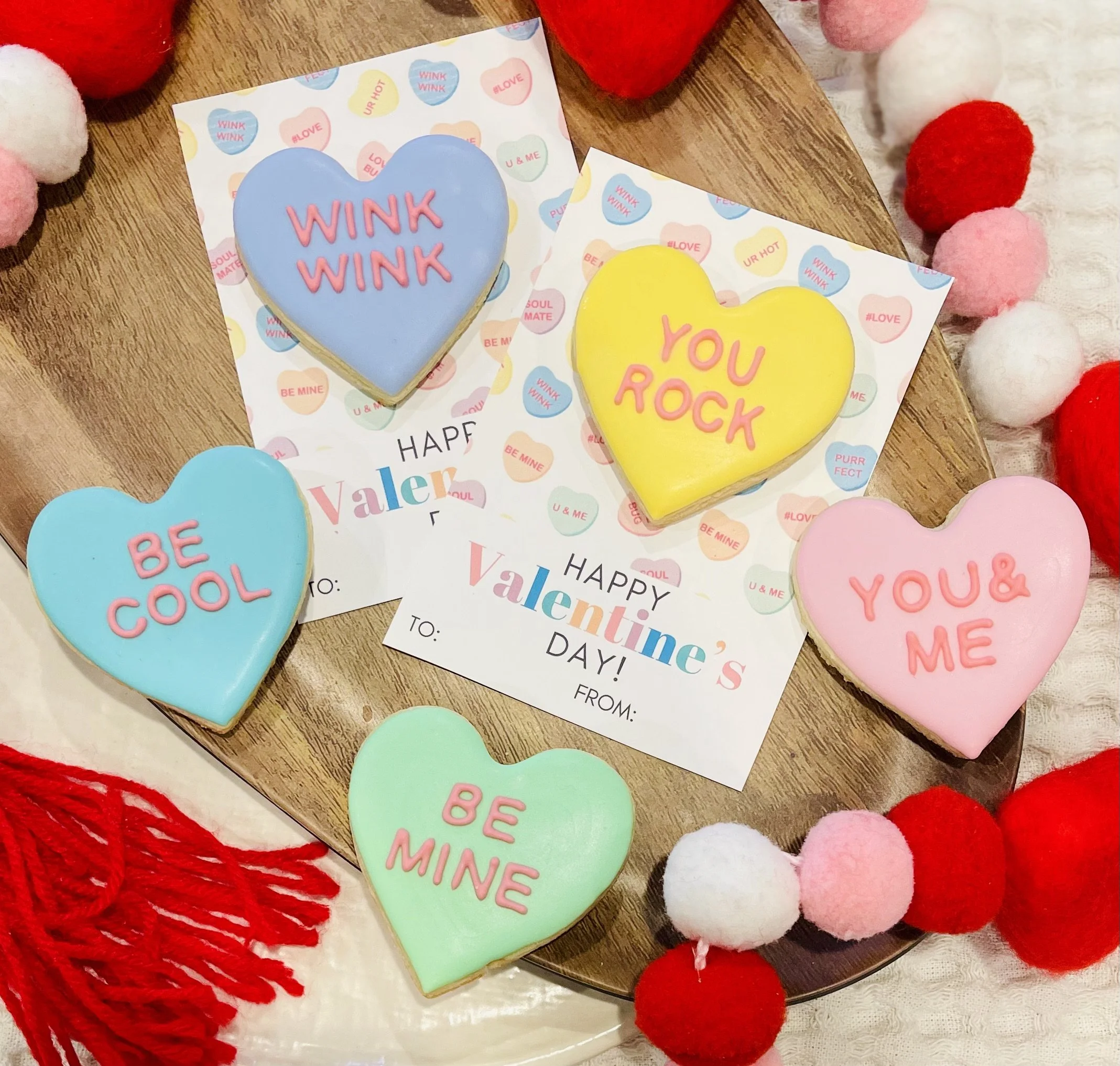Conversation Heart Classroom Cookie Cards