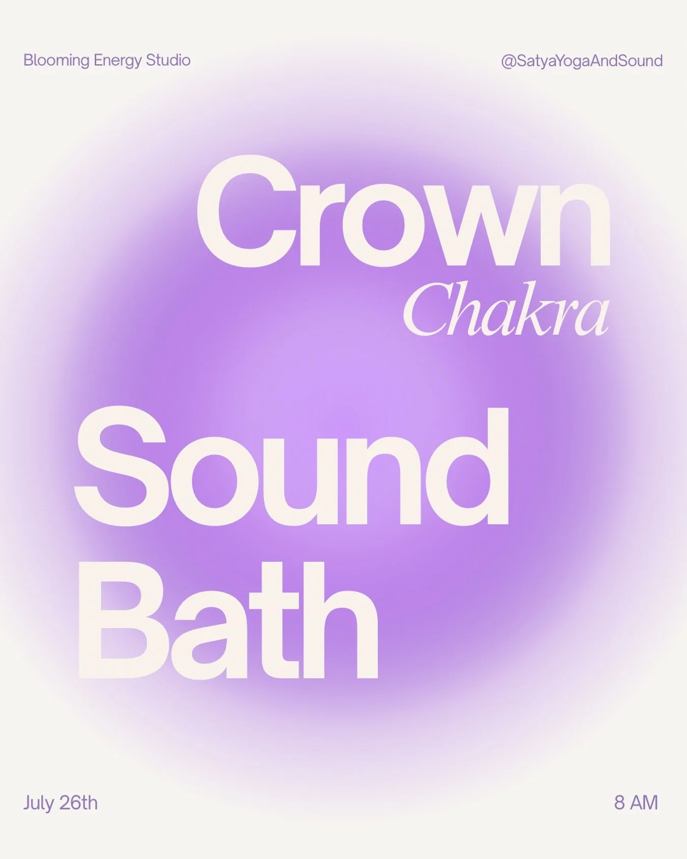Sahasrara Chakra Sound Bath 🫧

Sahasrara translates to &ldquo;thousands&rdquo; in Sanskrit. In traditional text, the lotus flower with a thousand petals, is a symbol of the vast nature of awareness. This chakra is located at the crown of the head an