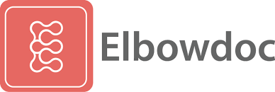 ElbowDoc logo with a stylized elbow joint icon in red and gray text.