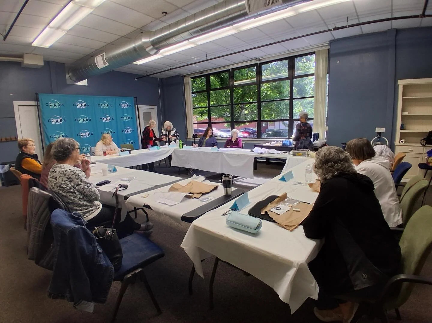 Surface design had a great day with dominos. They turned ordinary dominos into works of art. #scta #surfacedesign #sacartist #textileart