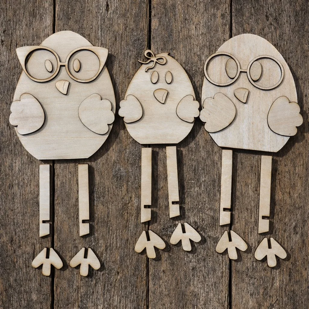 Sitting Chicks Wood Kit