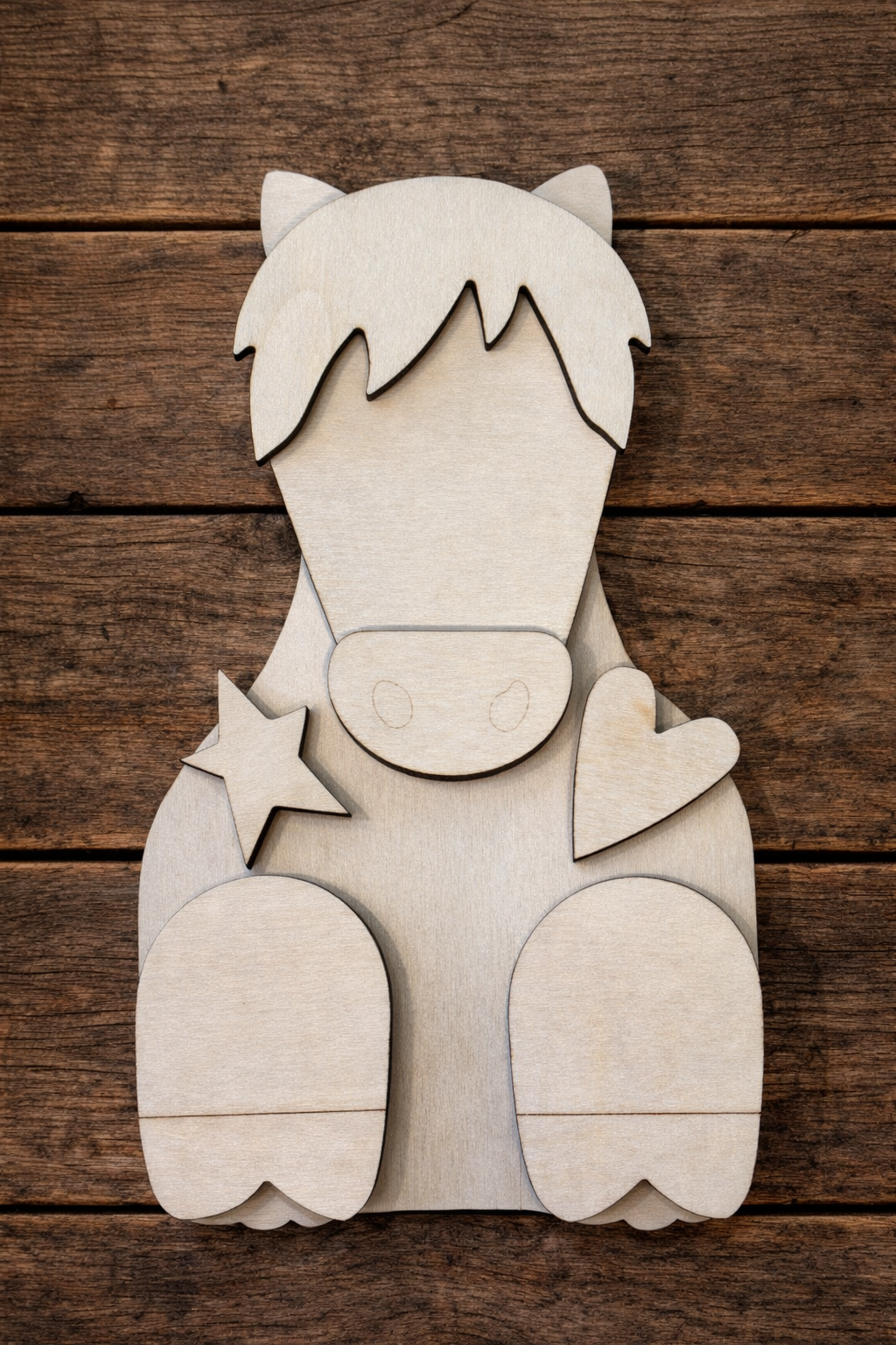 Barnyard Horse Wood Kit