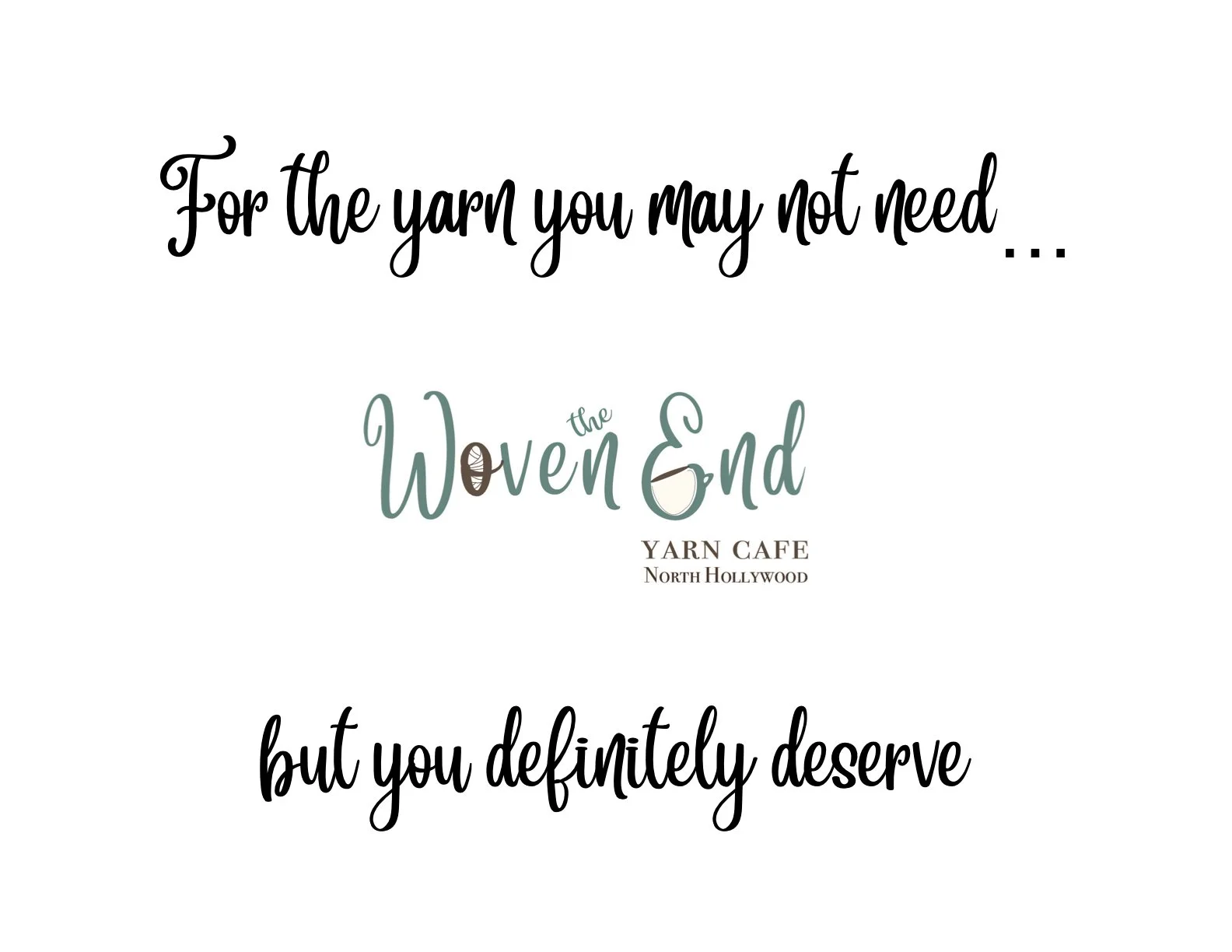 The Woven End Yarn Cafe ONLINE SHOP ONLY Gift Card