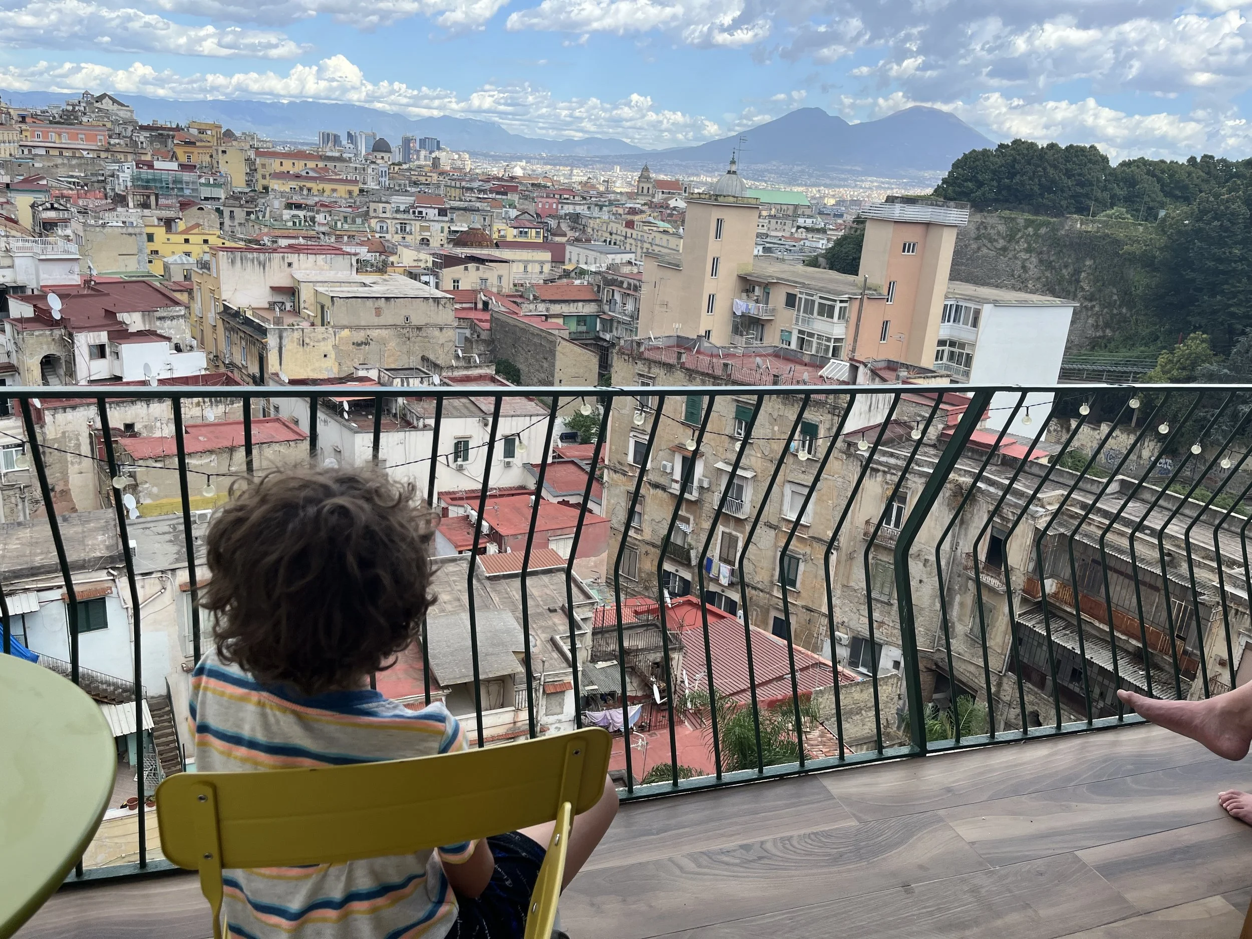 View of Naples from a balcony