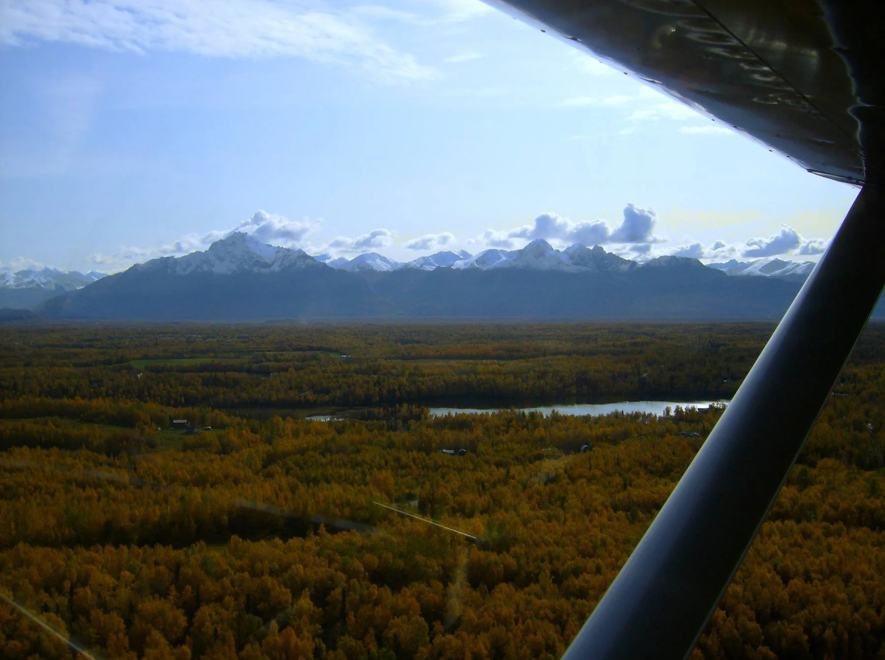 Mountains Alaska from an airplane