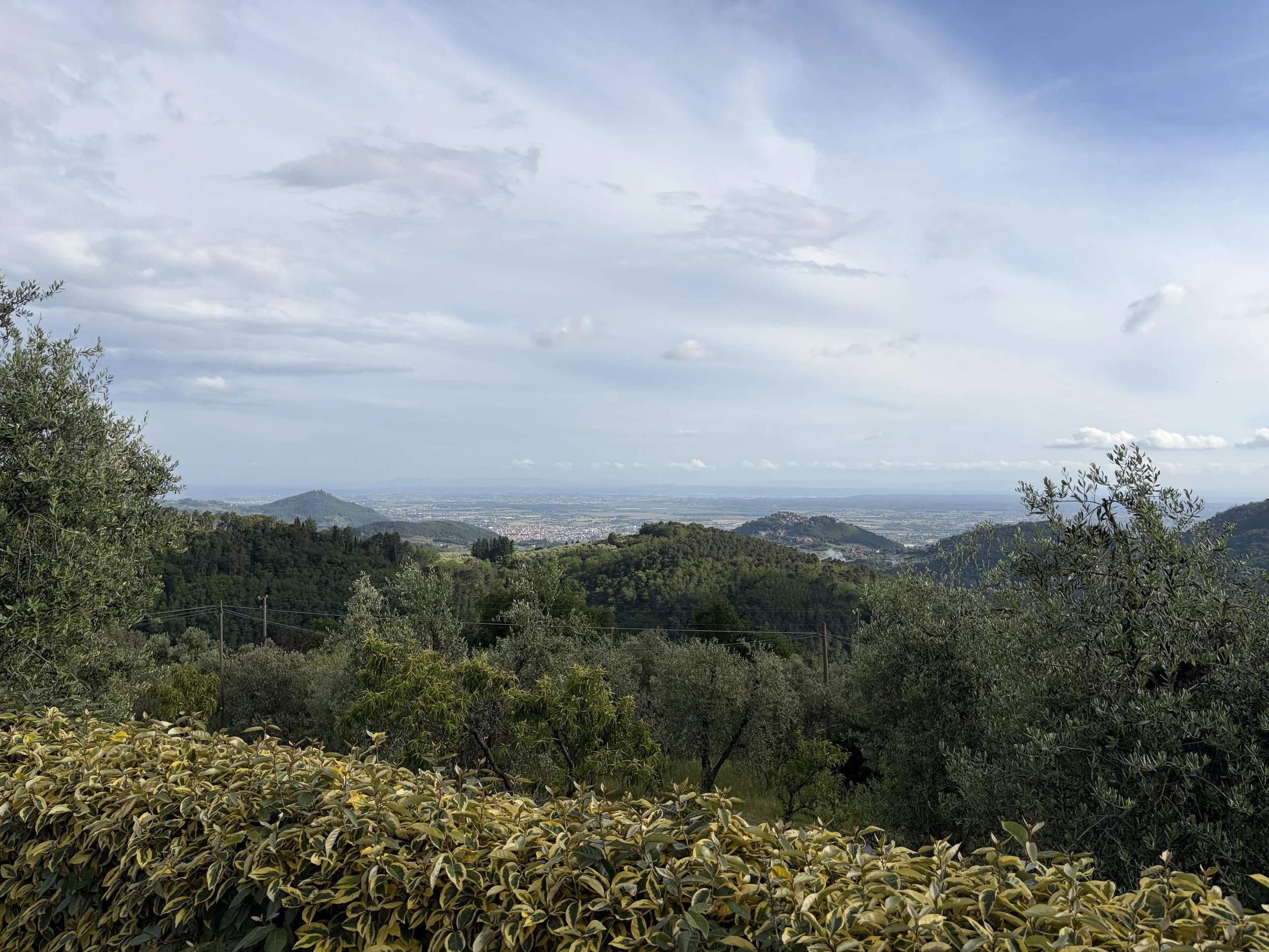 View from Tuscan agriturismo outside Pistoia
