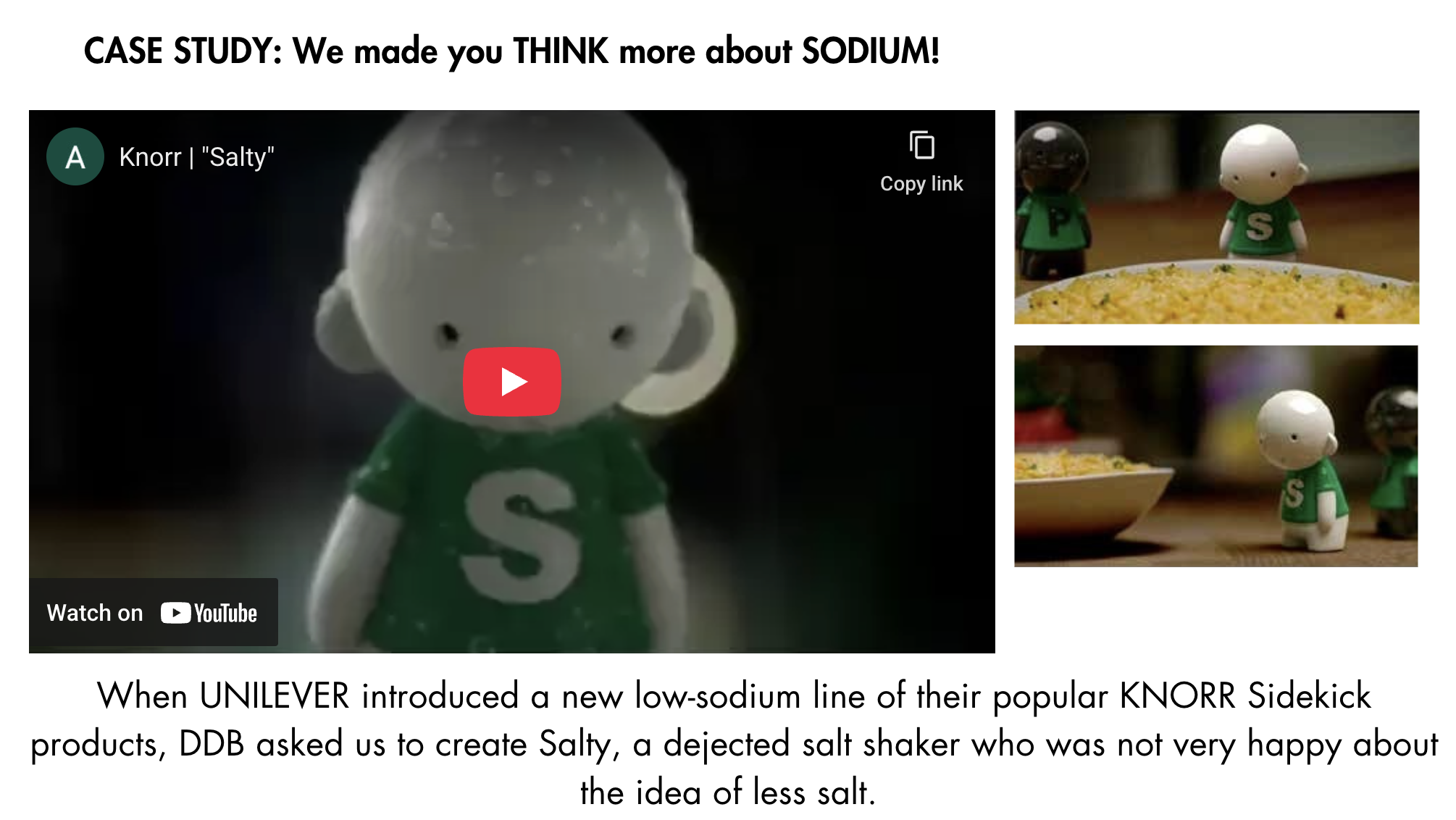 Salty and Pep characters by Bigshot for Knorr and DDB