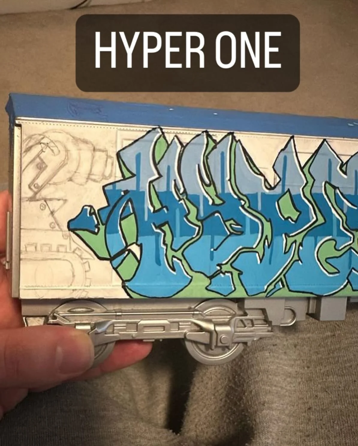 WIP by HYPER ONE @another_creative_hustle - he says "These are awesome! Absolutely love these vs HO scale trains" #allcitystyle