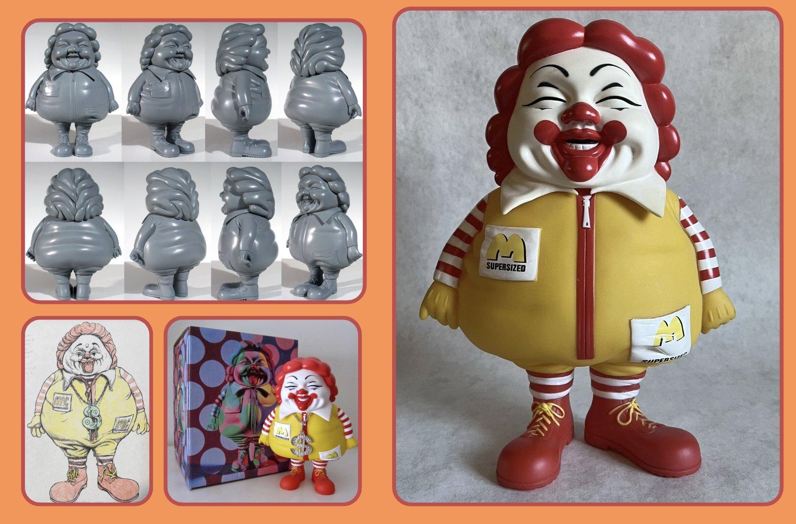 Bigshot sculpted the MC Supersized by Ron English