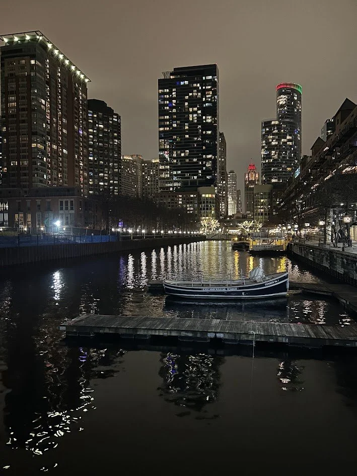 Chicago River. River West. River East.