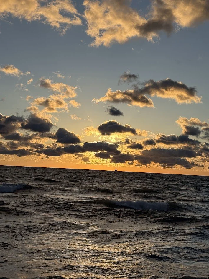 Sunrise. Lake Michigan