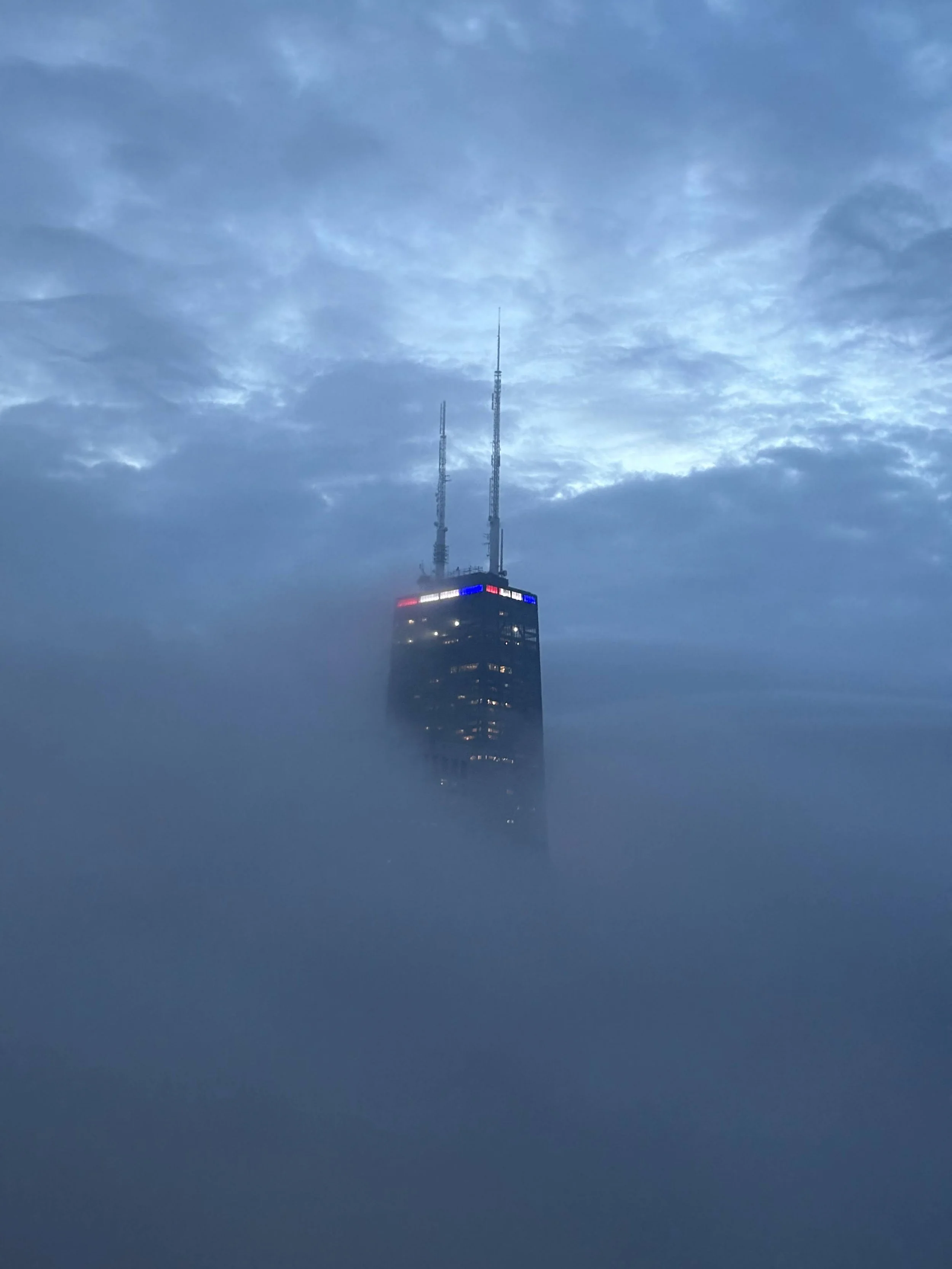 Lost in the Fog, Chicago July 4, John Hancock