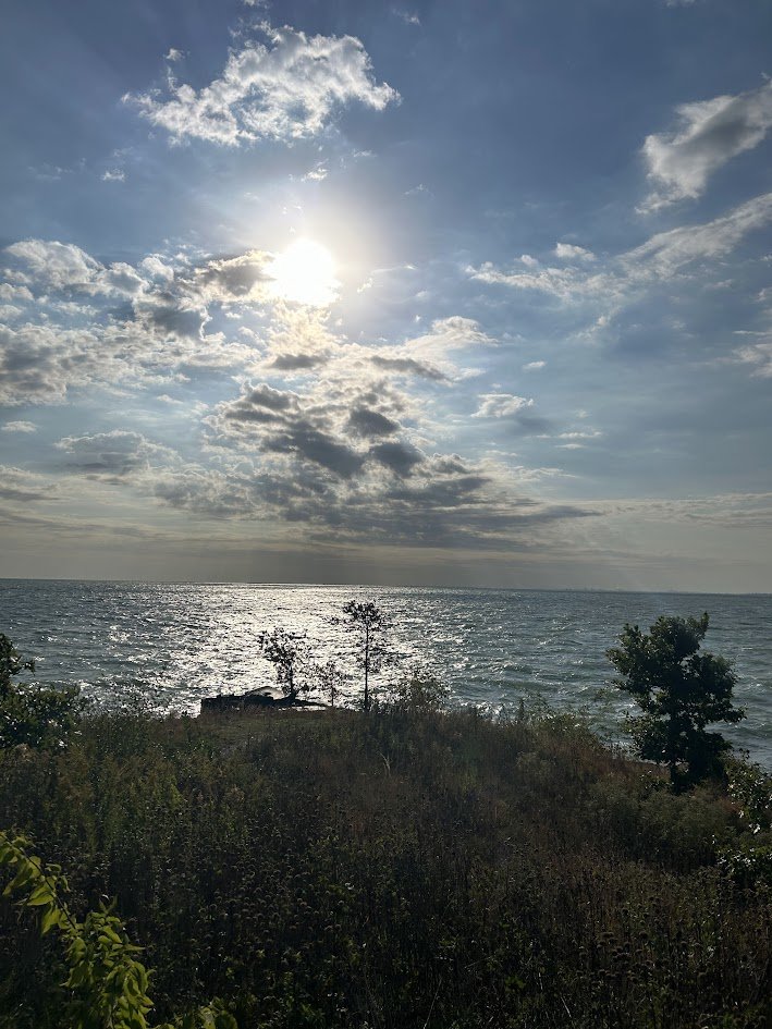 Lake Michigan Montrose Harbor Cement Beach and Bird Sanctuary