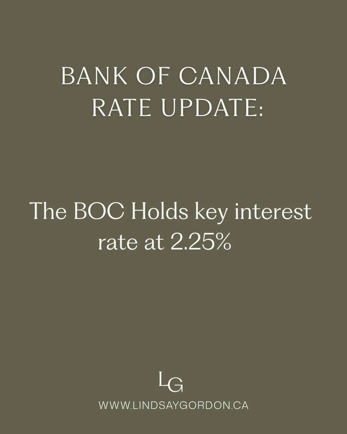 Bank of Canada Holds Interest Rate Steady

Today, the Bank of Canada announced that it is keeping its overnight lending rate unchanged.

So what does that actually mean for you?

🏡 If you have a variable-rate mortgage or a Home Equity Line of Credit