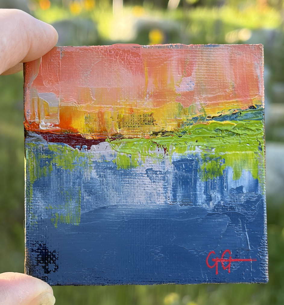 "spring" 3x3 in. Oil on Canvas Linen Panel