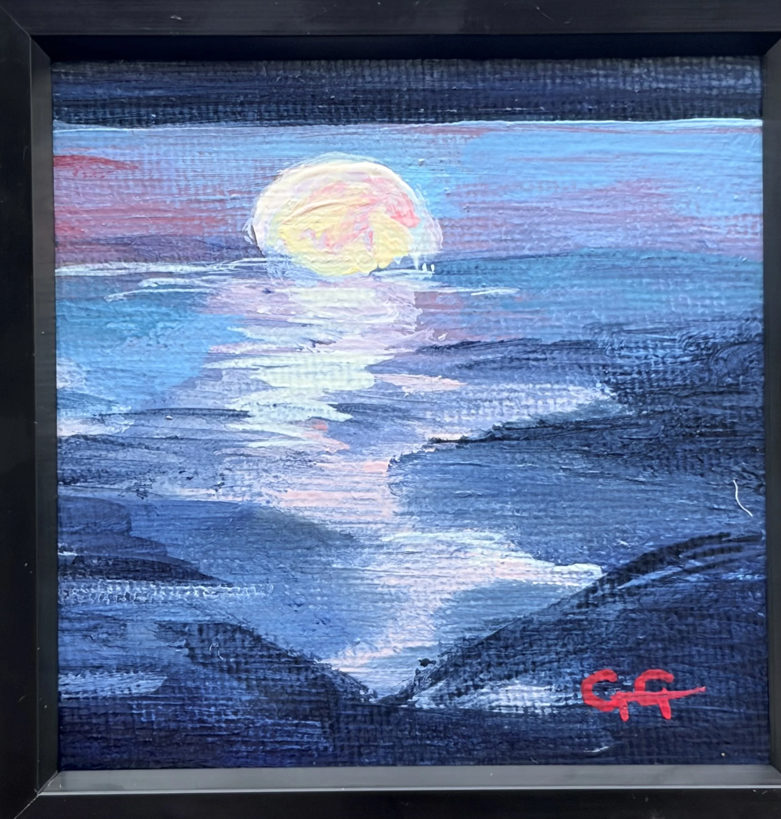 Georgina Gilmore Mini art, original min art, friendship art collection sacramento el dorado hills artist, mountain art