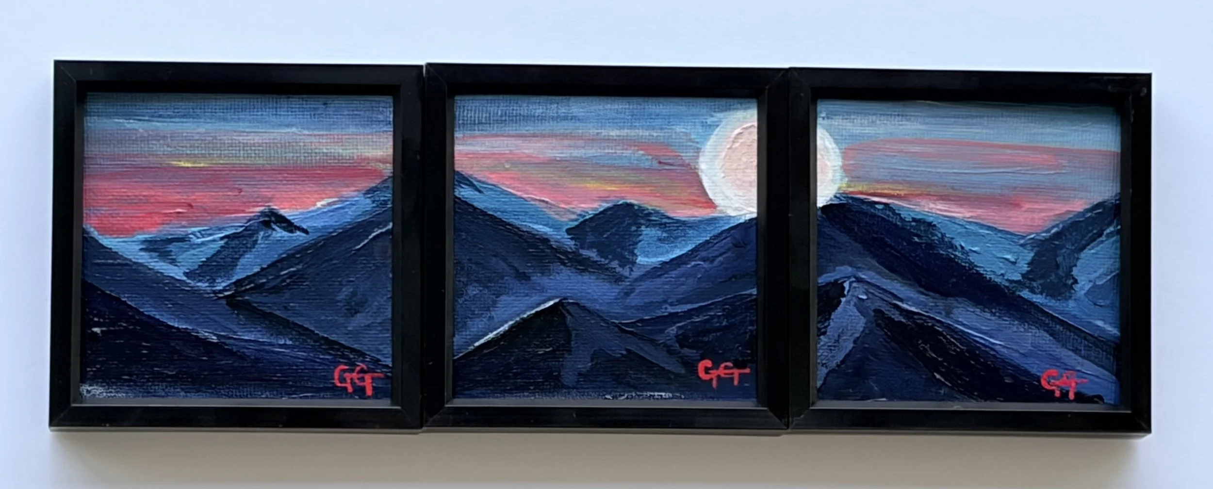 Georgina Gilmore Mini art, original min art, friendship art collection sacramento el dorado hills artist