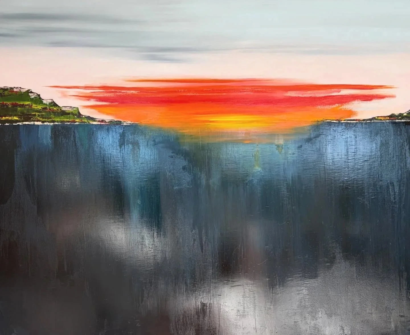 Commission an original oil painting from Sacramento artist Georgina Gilmore. Abstract landscape paintings made to order for your home or as a gift. Ships worldwide.