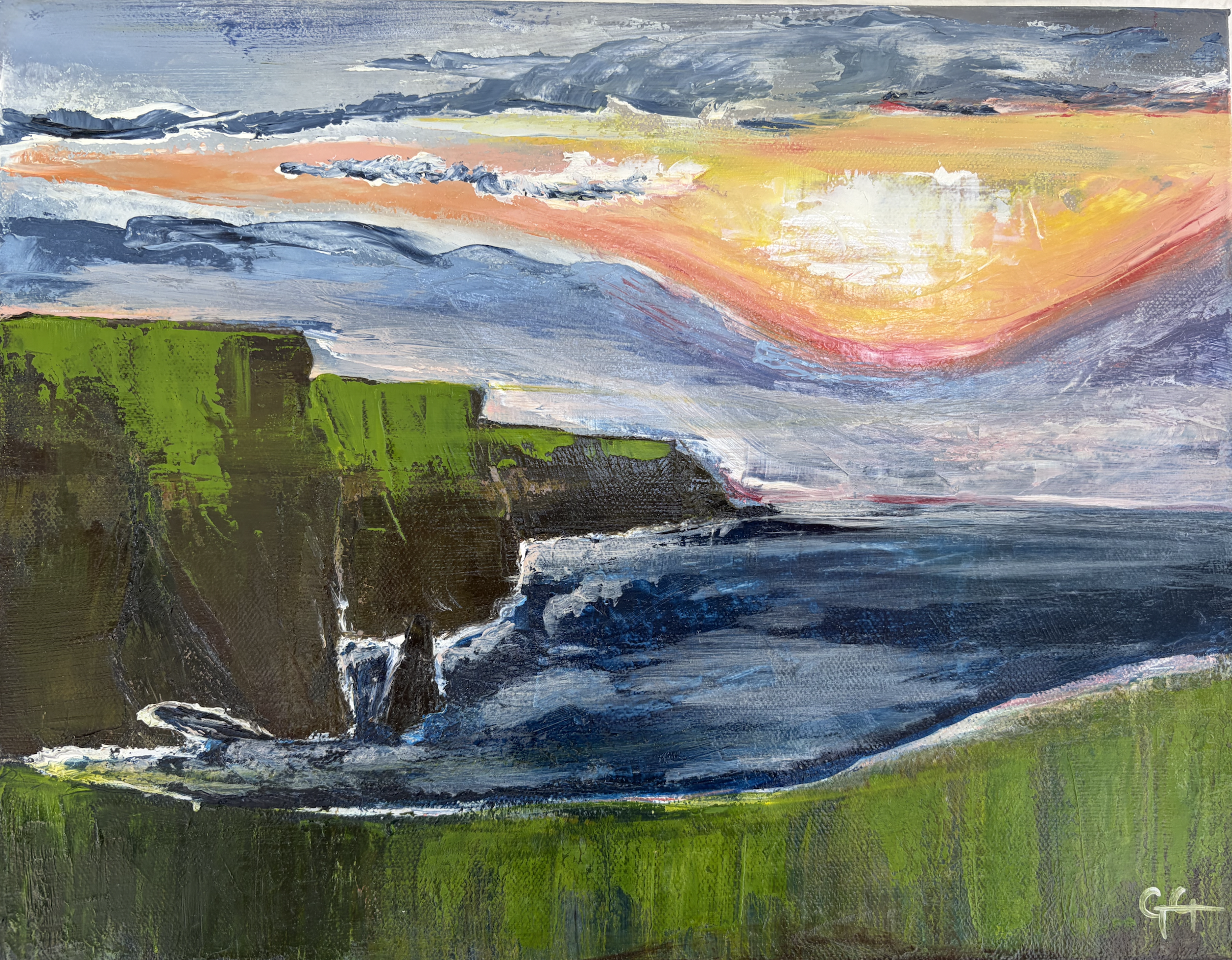 The Cliffs | 11 × 14 inches | Oil on Linen Wrapped Canvas