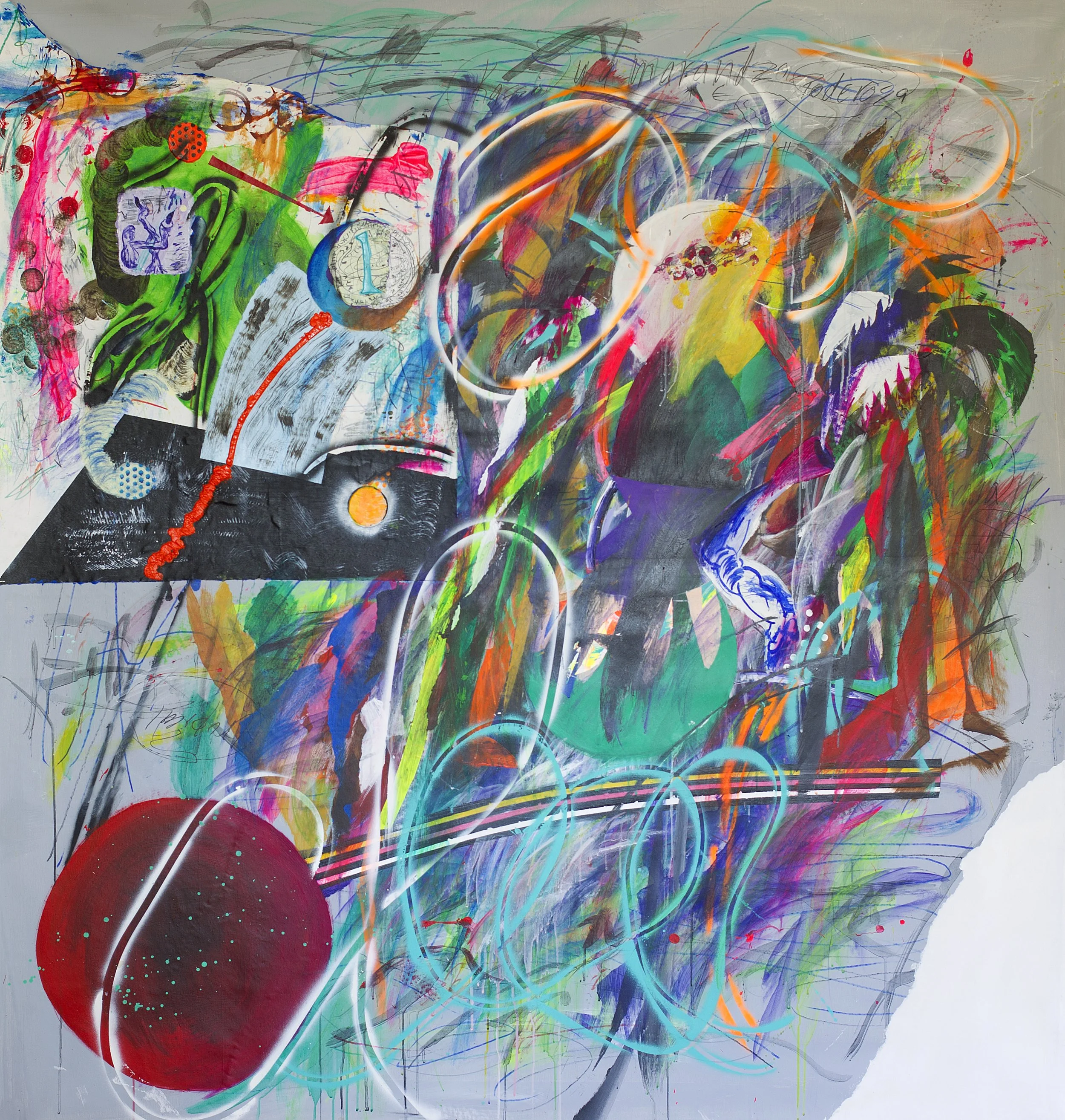 Tropicalia, Greener Future,

Mixed media on canvas, 2020

70.87 x 66.92 in | 180 x 170 cm