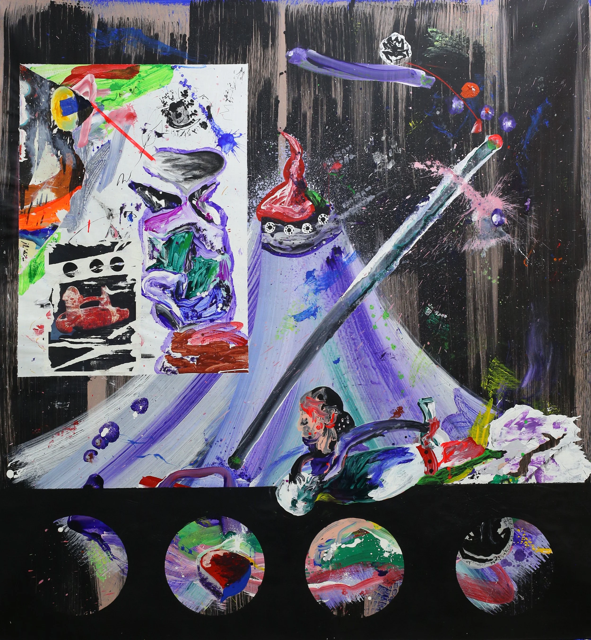 Untitled,

Mixed media on canvas, 2023

84.65 x 78.74 in | 215 x 200 cm 