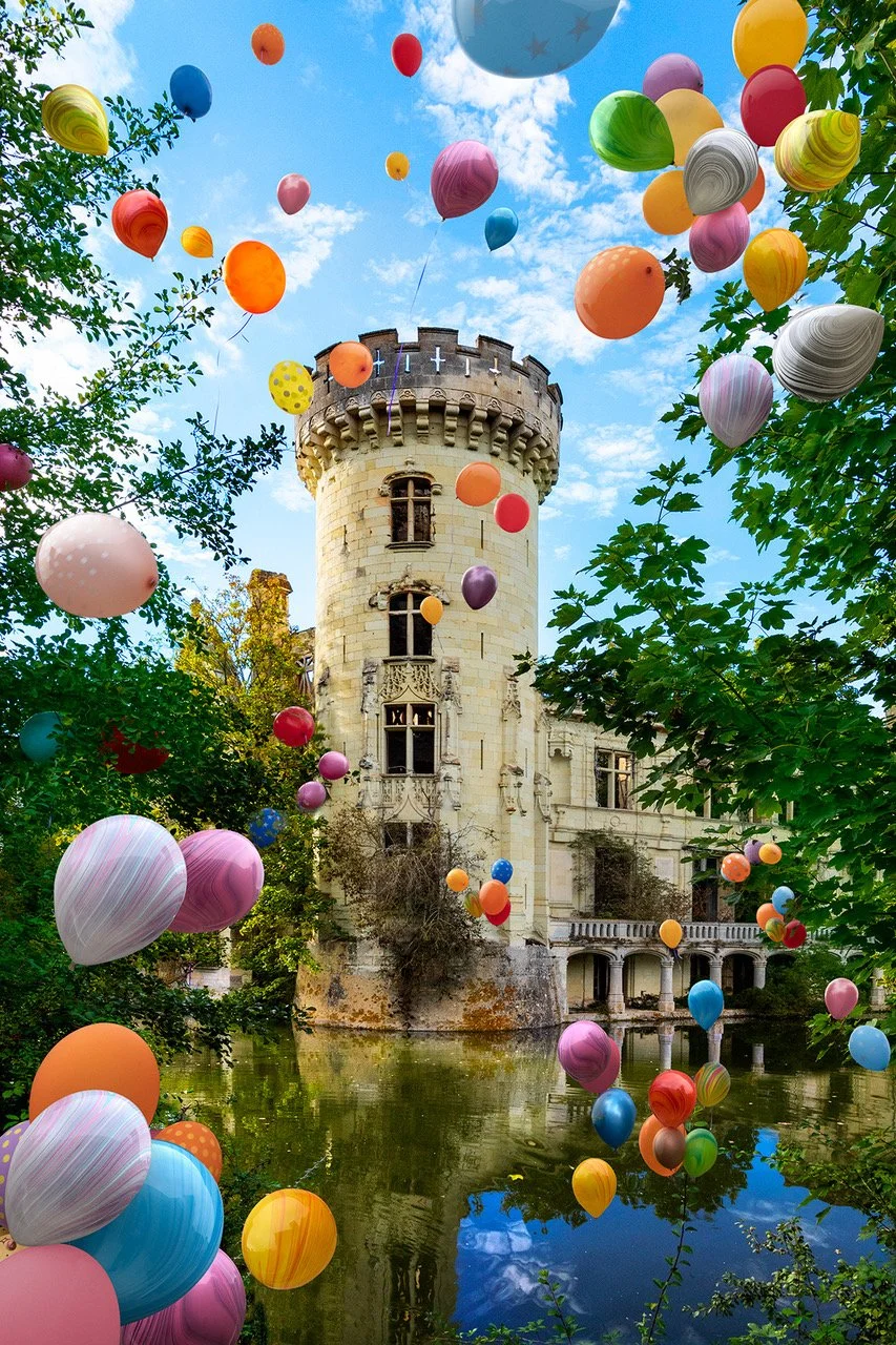 Chateau de la Mothe Chandeniers 12OO, Archivel pigment print on cotton paper, 149.9 x 99.1 cm (59 x 39 inches)