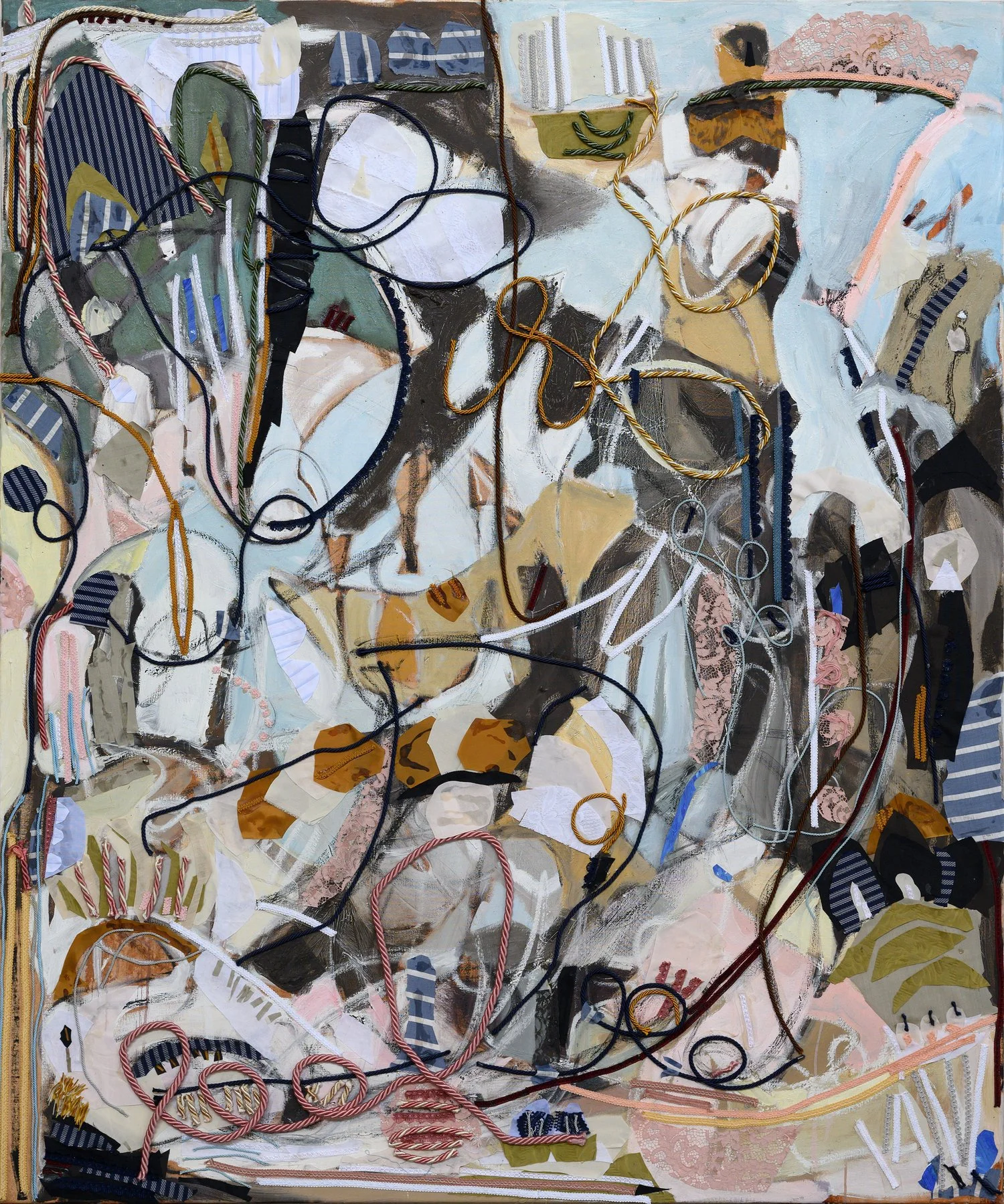 Woman Phenomenally,

2024,

Oil and fabric on canvas

72 x 60 in | 182.8 x 152.4 cm