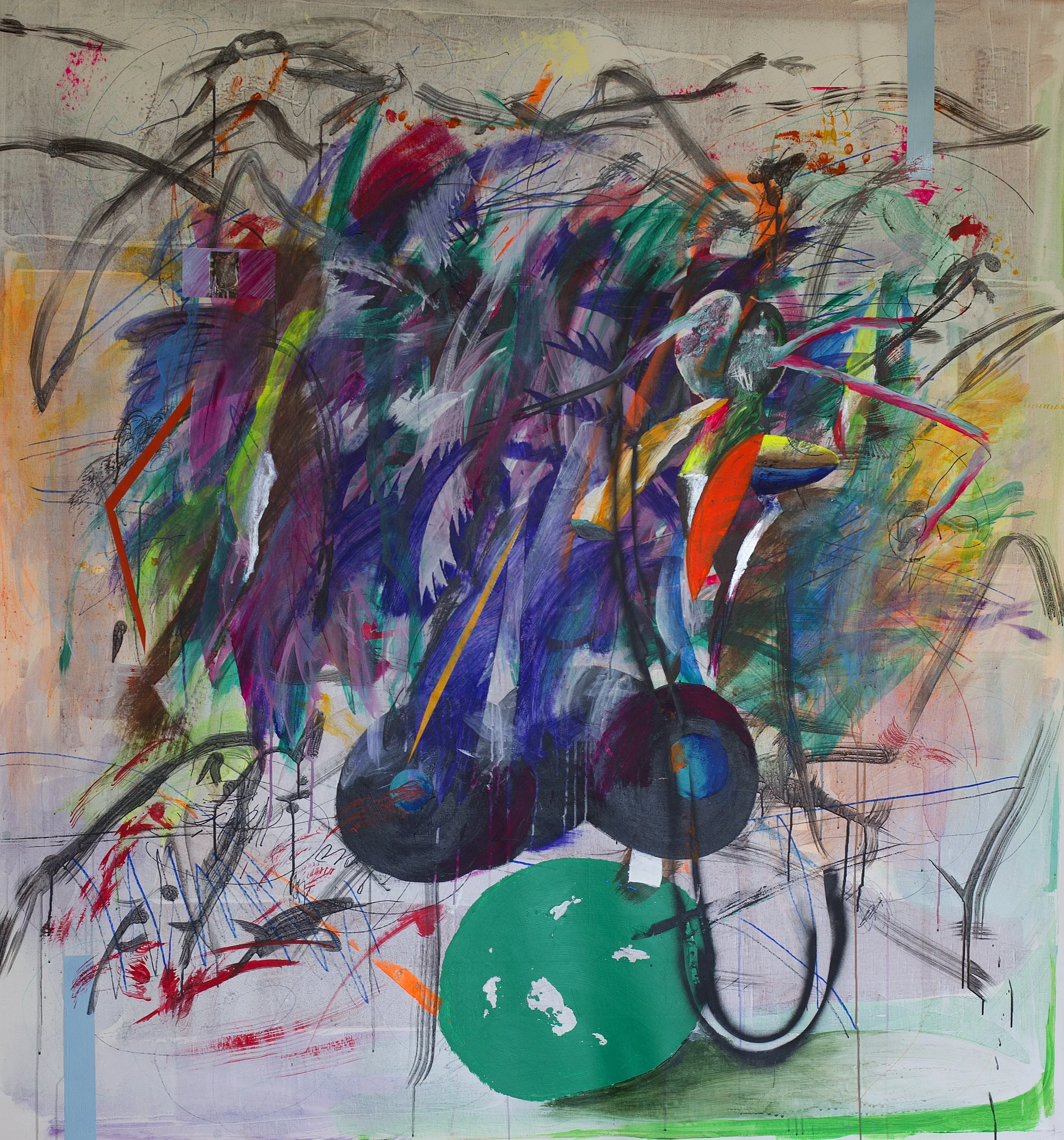 Untitled, 

Mixed media on canvas, 2020

70.86 x 66.93 in | 180 x 170 cm