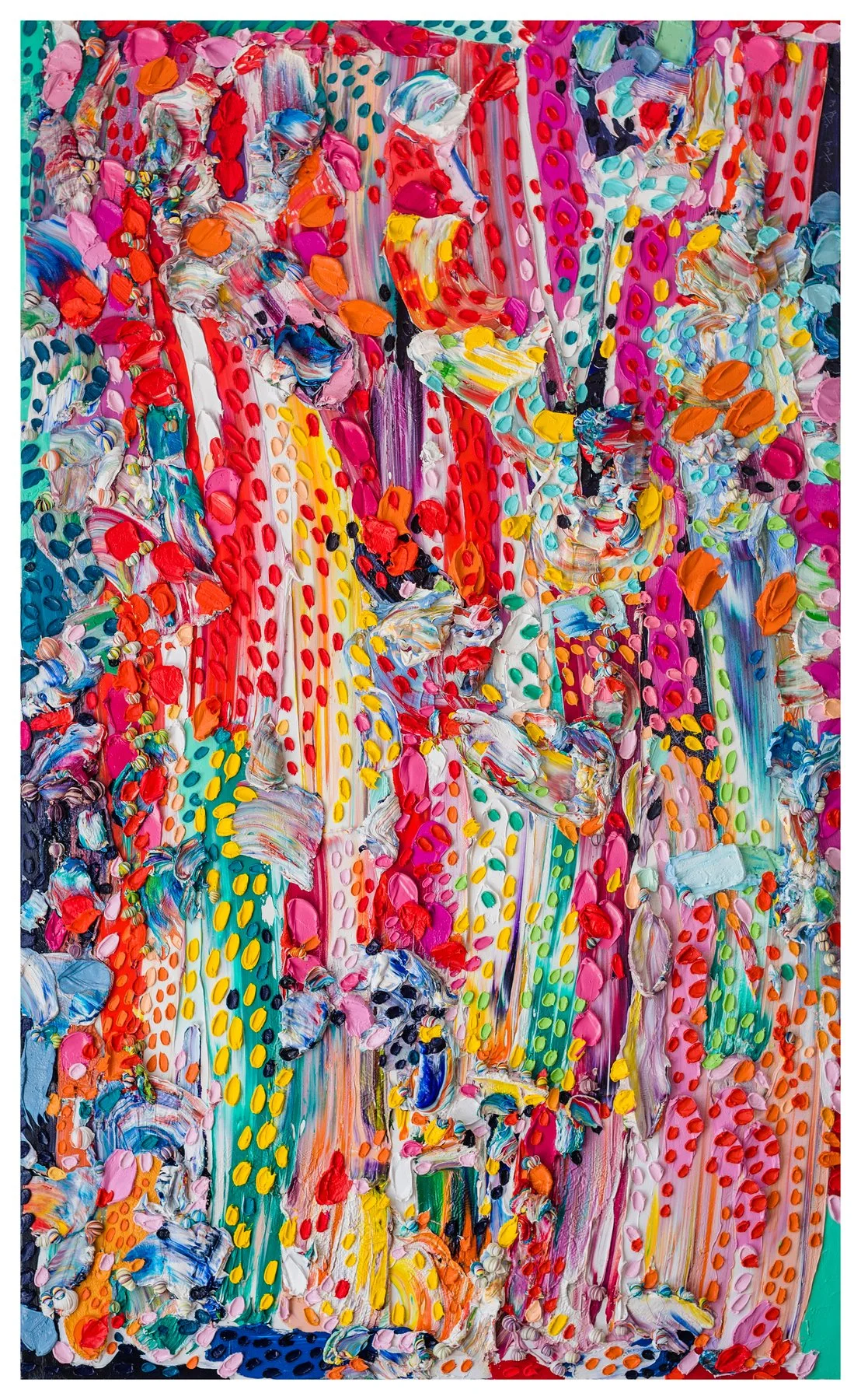 @ The Flower Stall,

2019,

Oil on canvas,

60 x 36 inches | 152 x 91 cm