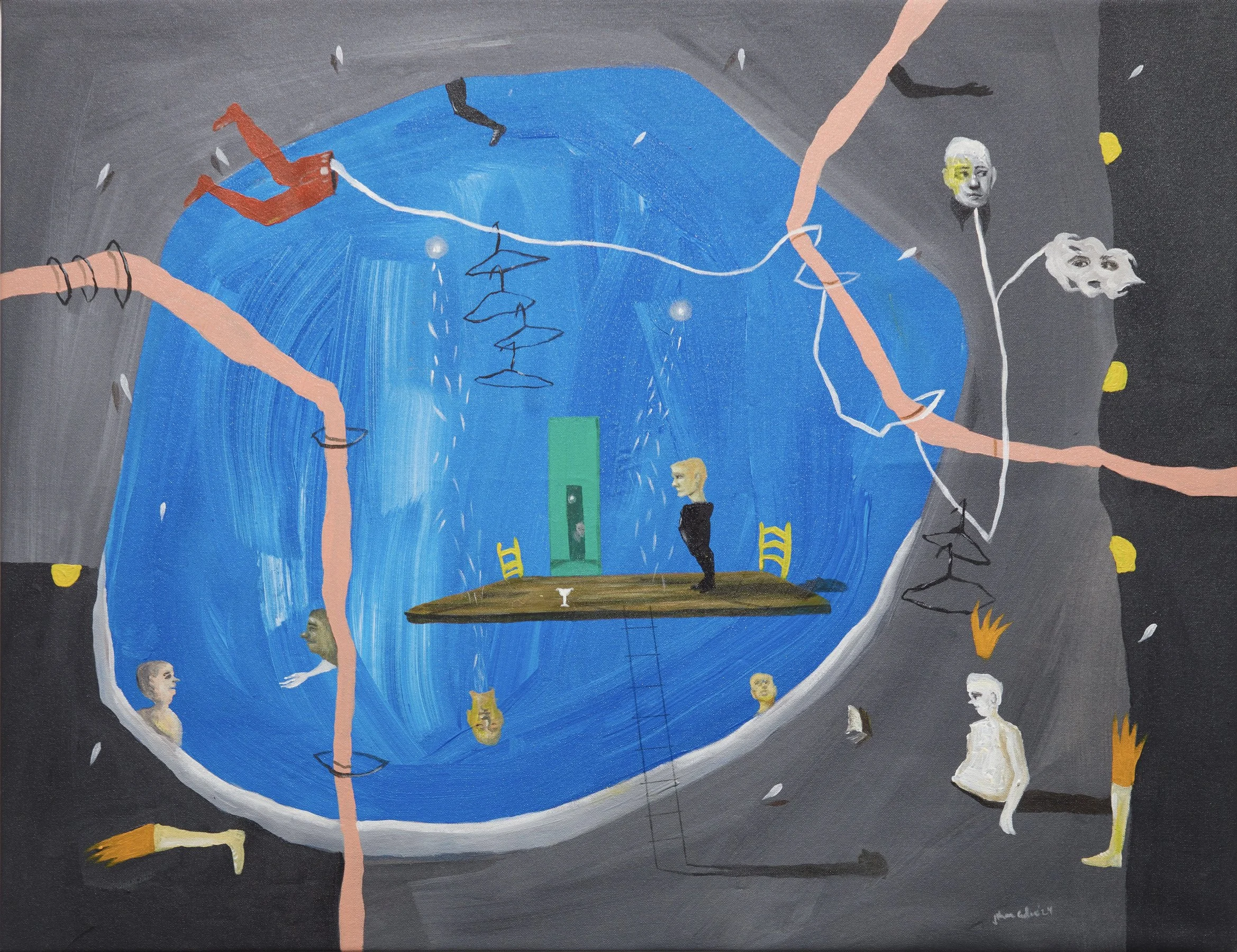 Ellos Vienen a Cenar en este Lugar

2024,

Acrylic on canvas,

79 x 101.5 cm | 31.1 x 40 in