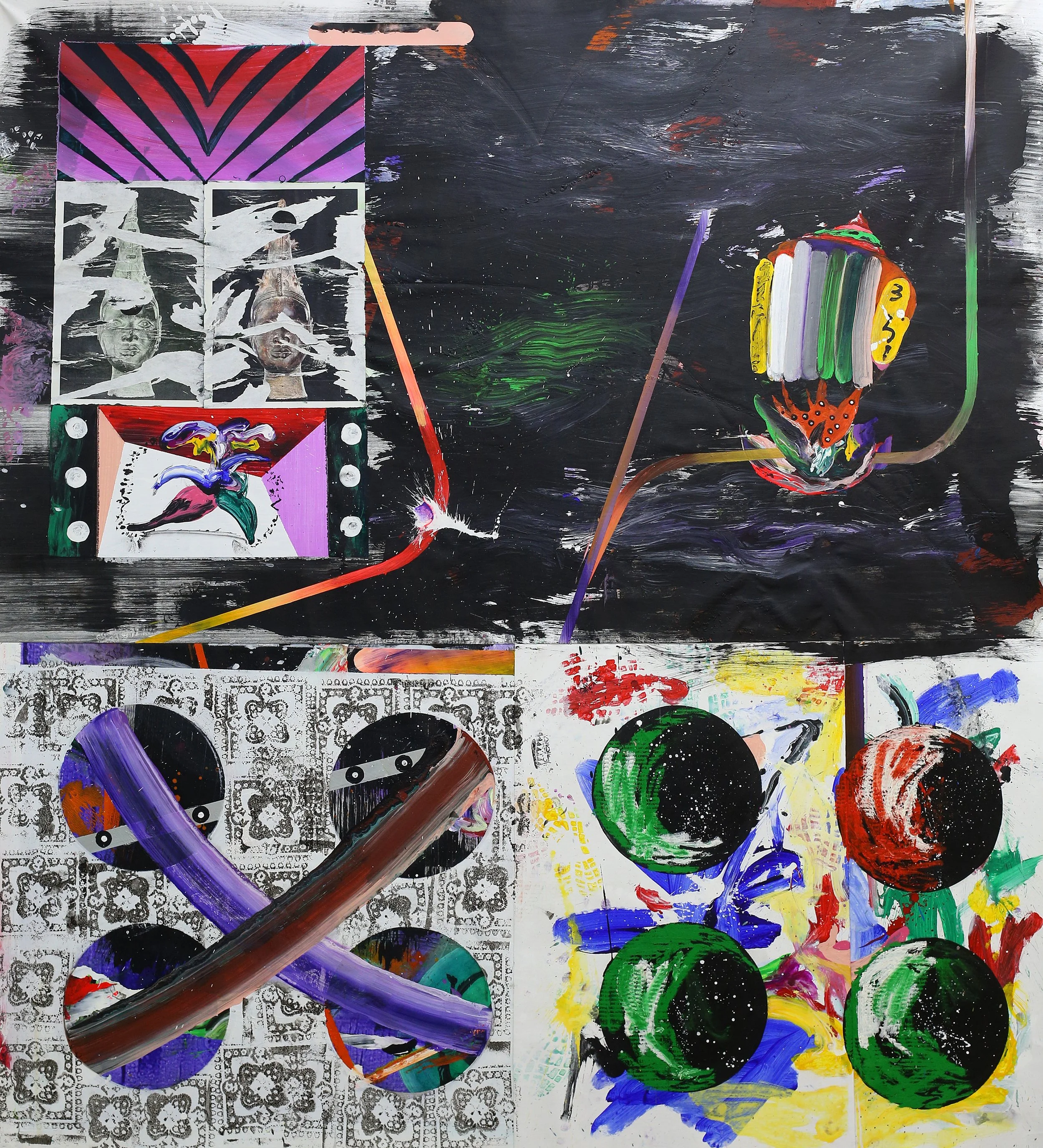 Untitled,

Mixed media on canvas, 2023

84.65 x 78.74 in | 215 x 200 cm 