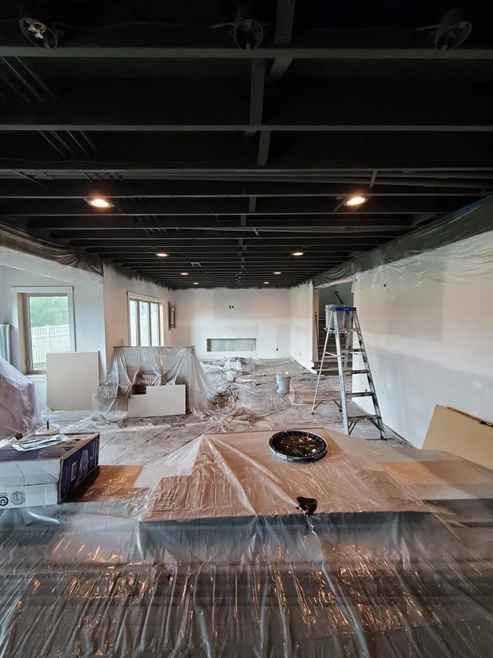 Basement during a remodel